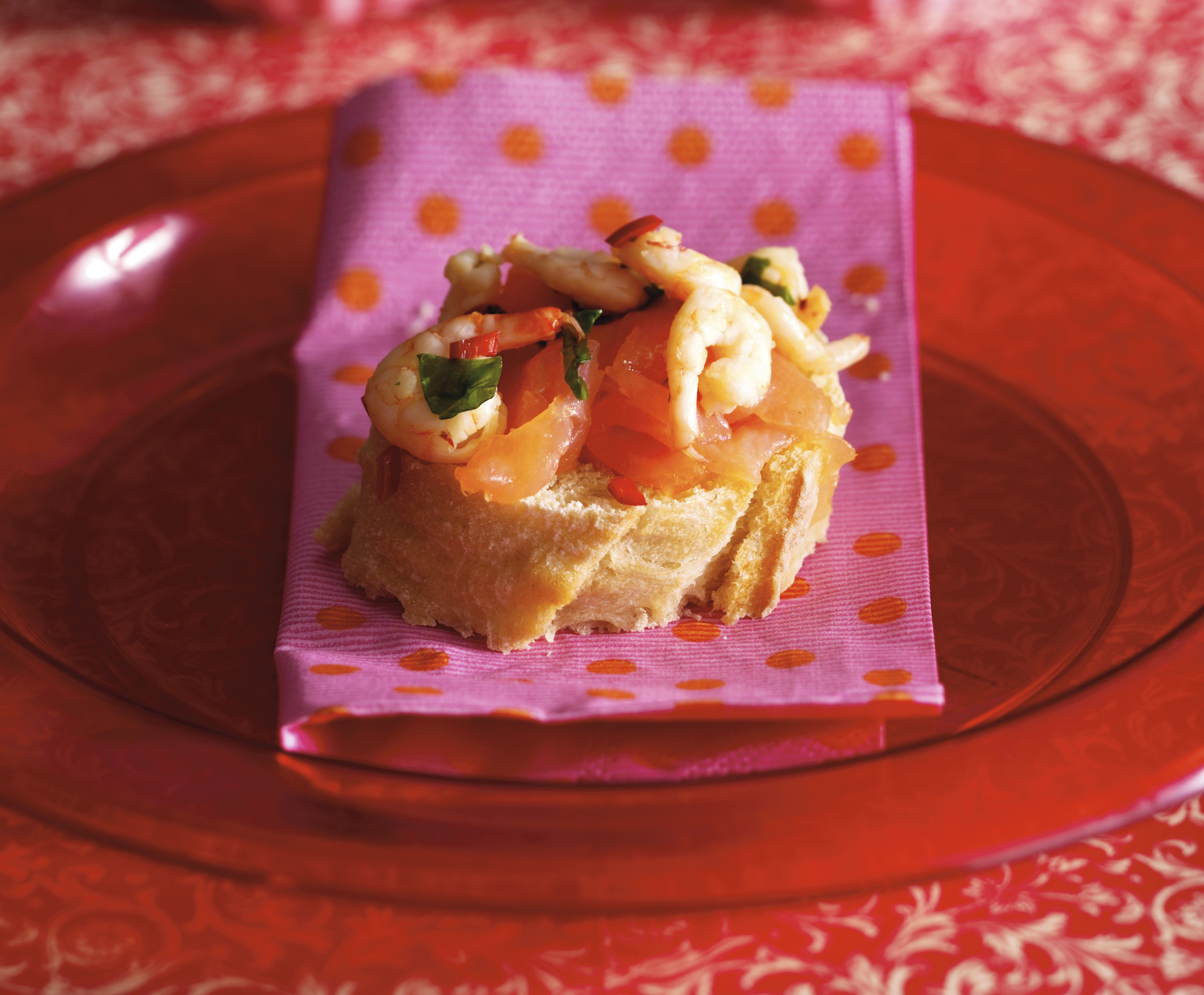 Crostini med laks og chilirejer