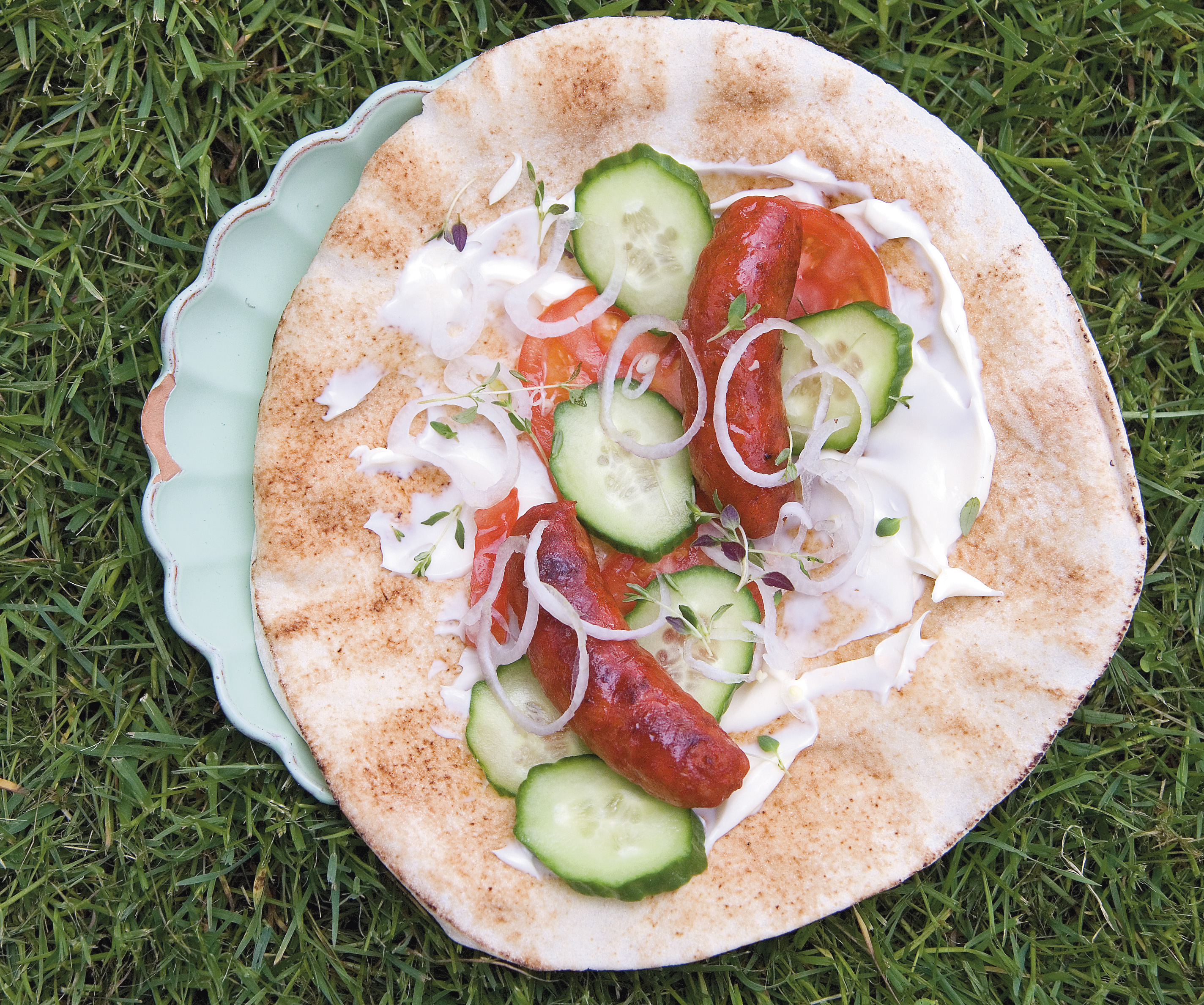 Durumruller med pølser