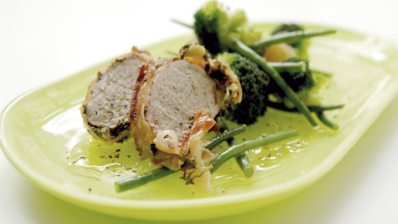 Svinemørbrad med bacon og gremolata