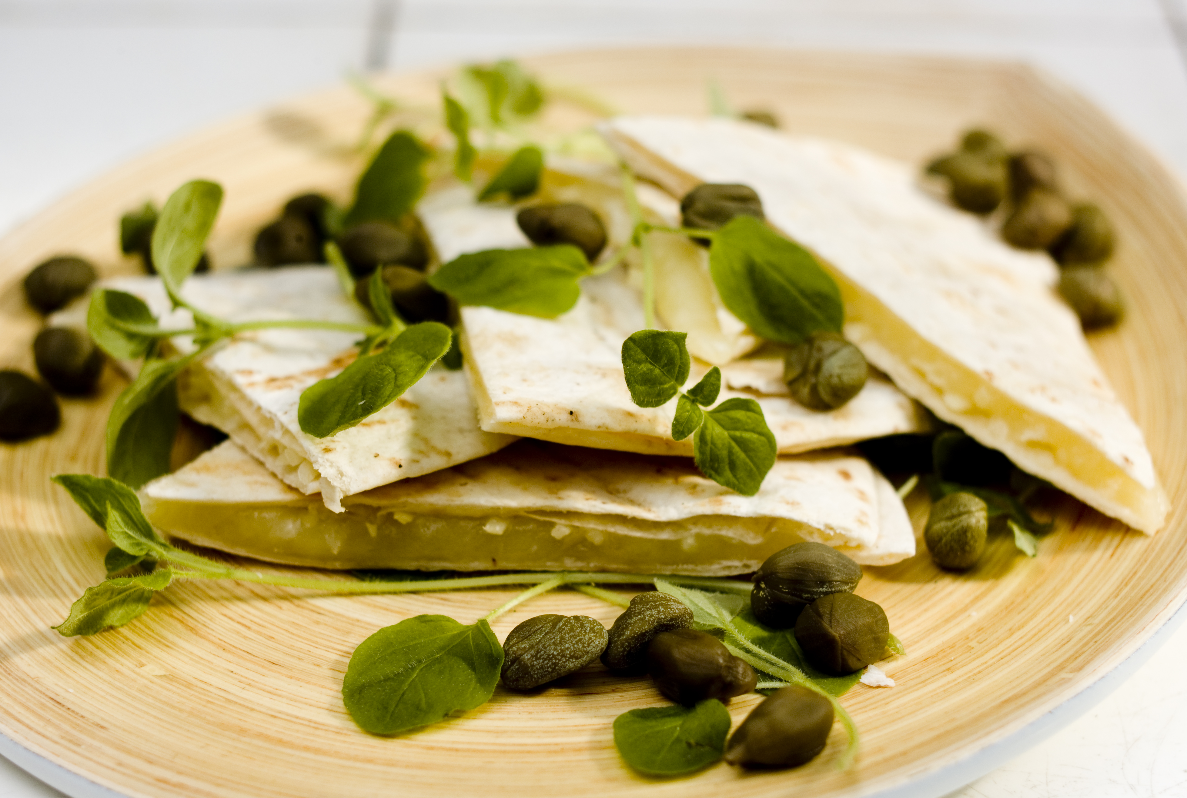 Tortillas med ost og peberrod