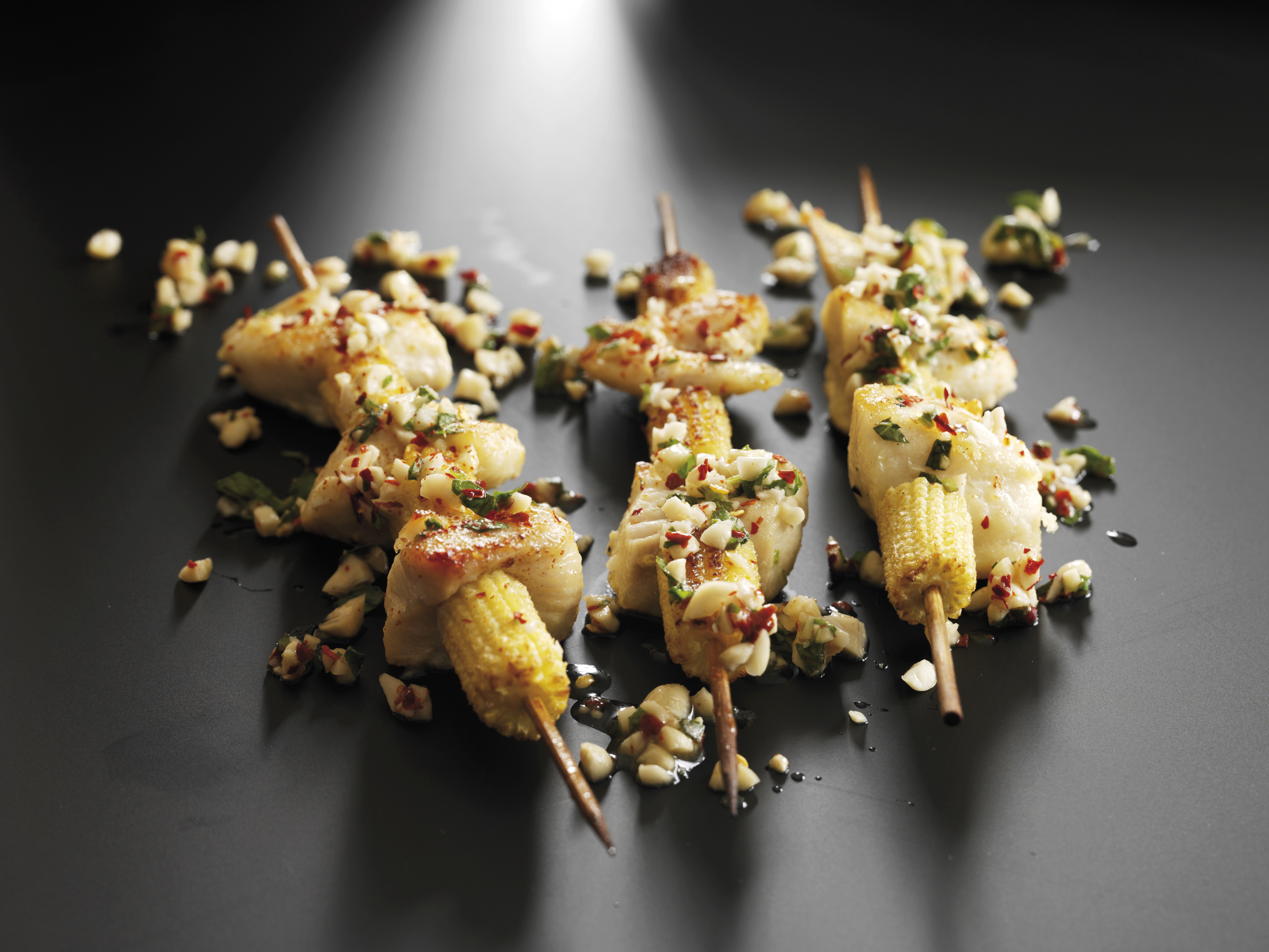 Minimajs og pangasius på spyd