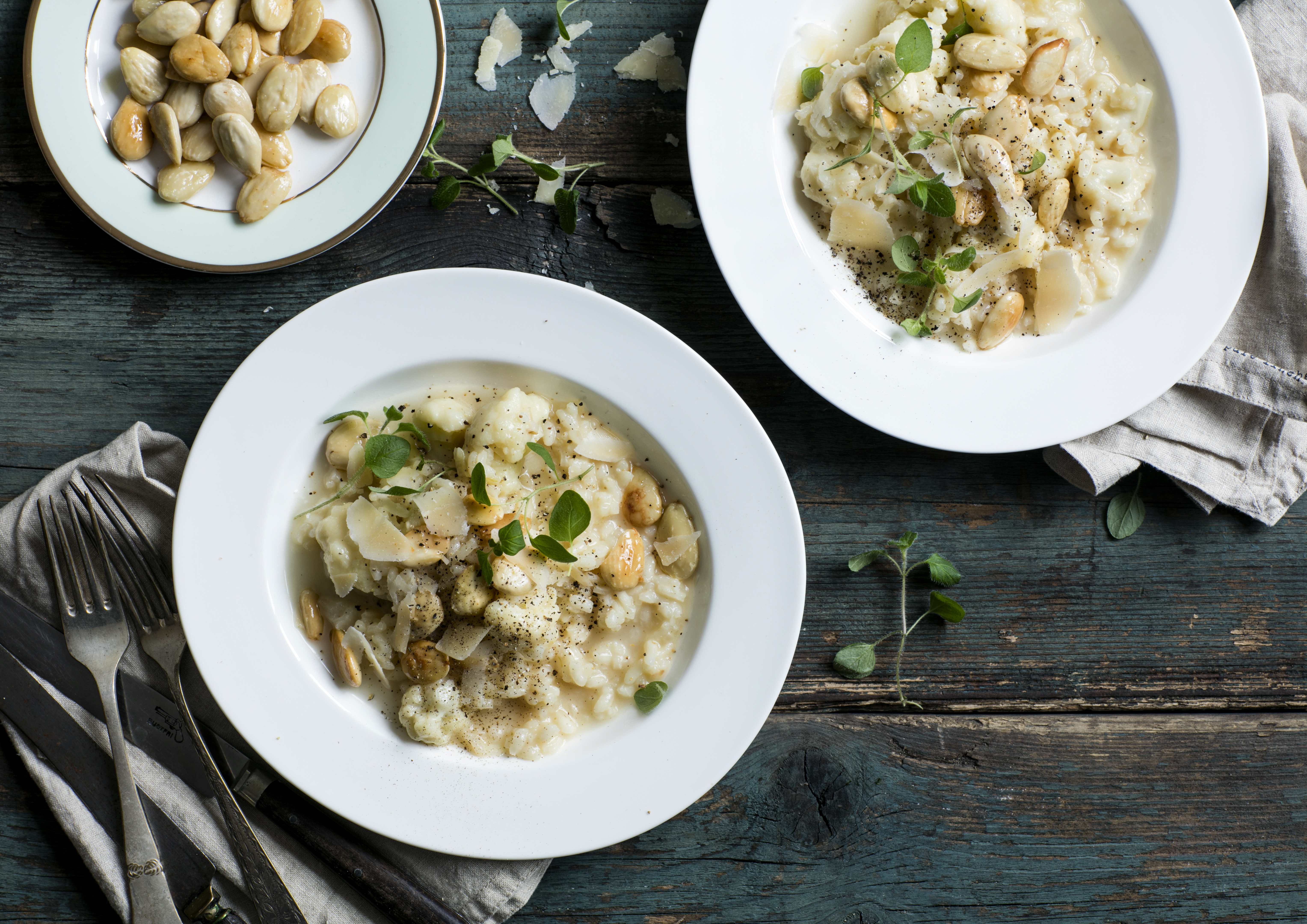 Risotto med mandler og blomkål