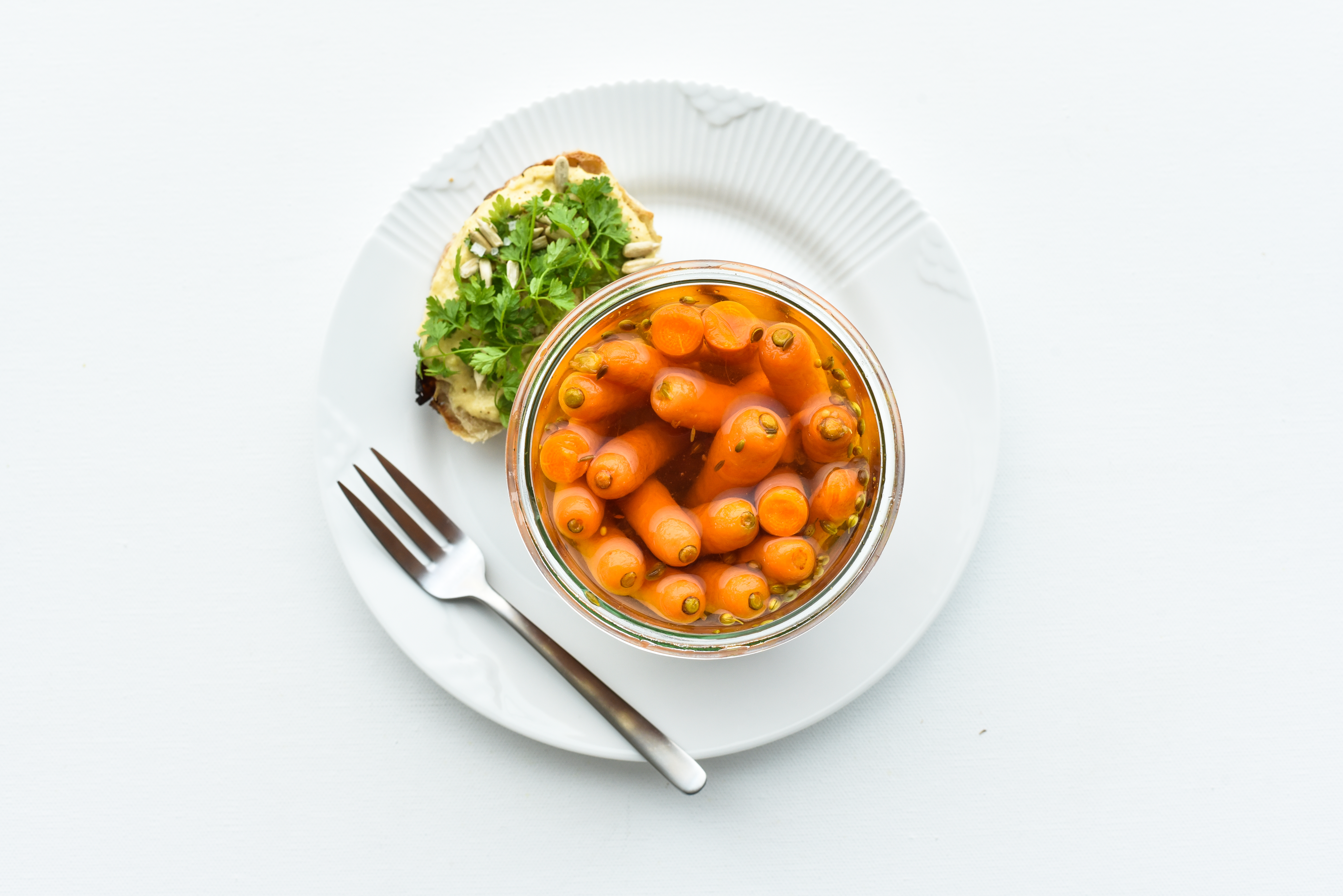 Syltede små gulerødder