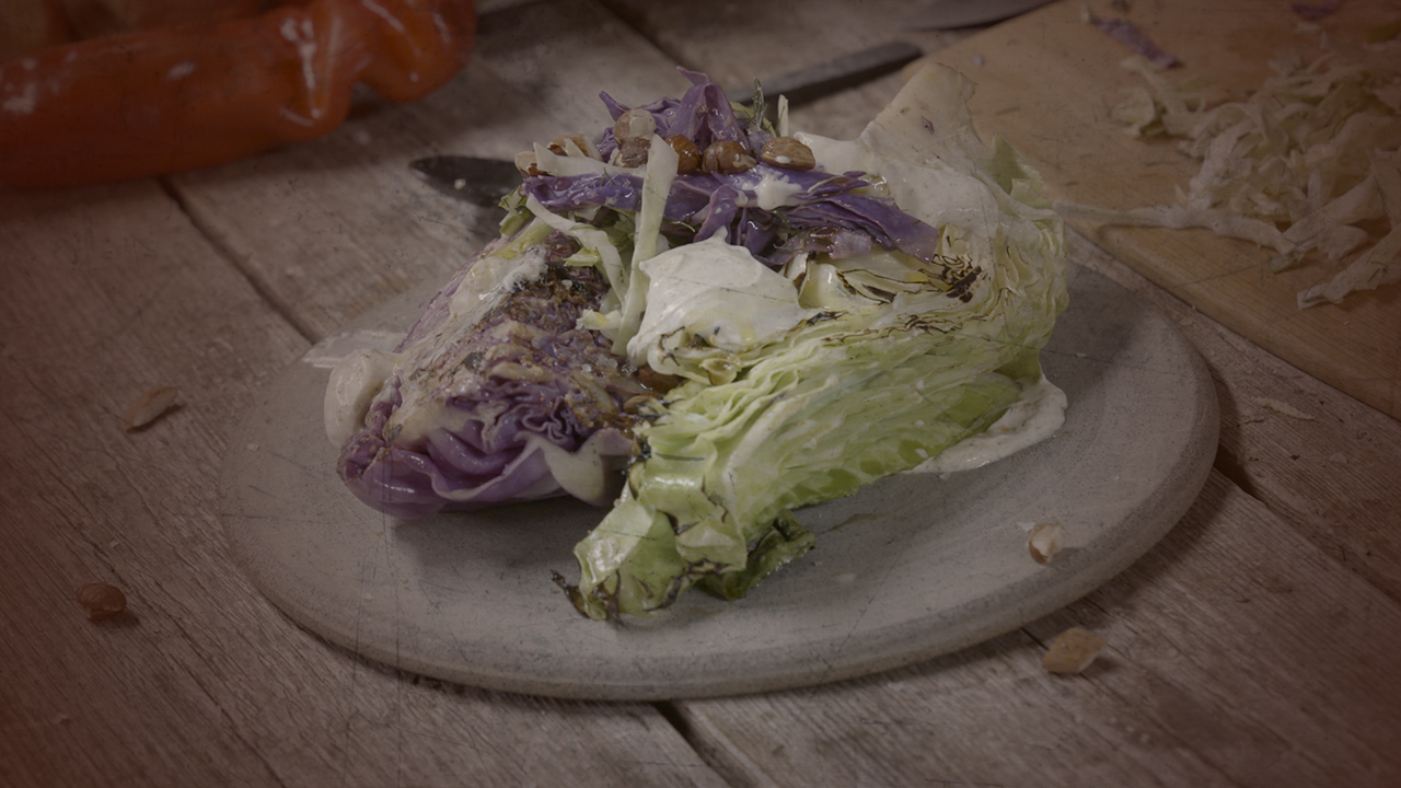 Stegt kål i brun farin