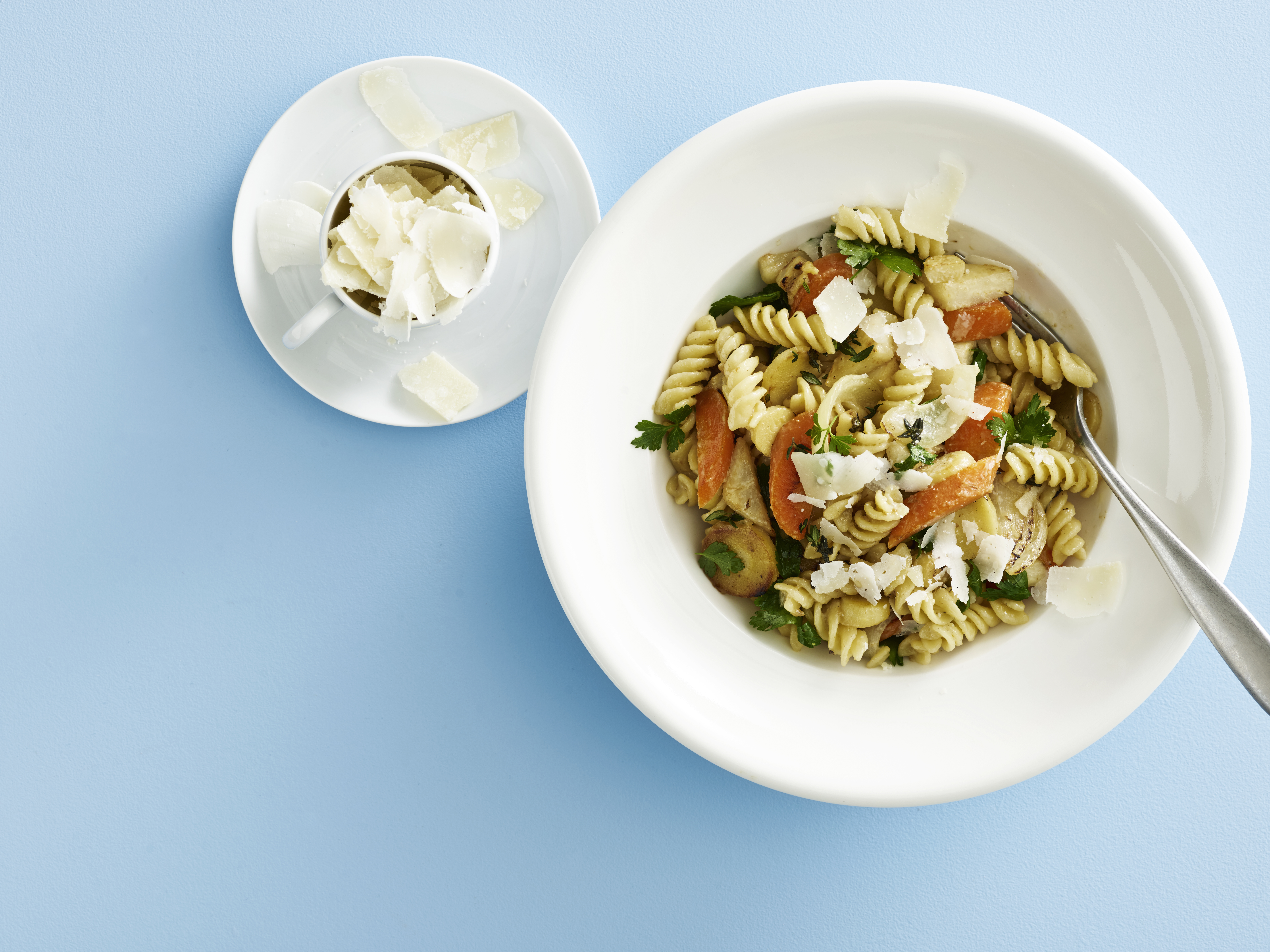 Fusilli med stegte grøntsager