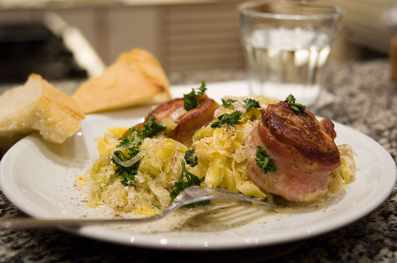 Svinemørbrad a la byens brandstation