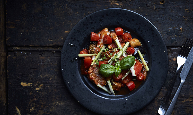 Kyllingelår i tomat og rosmarin