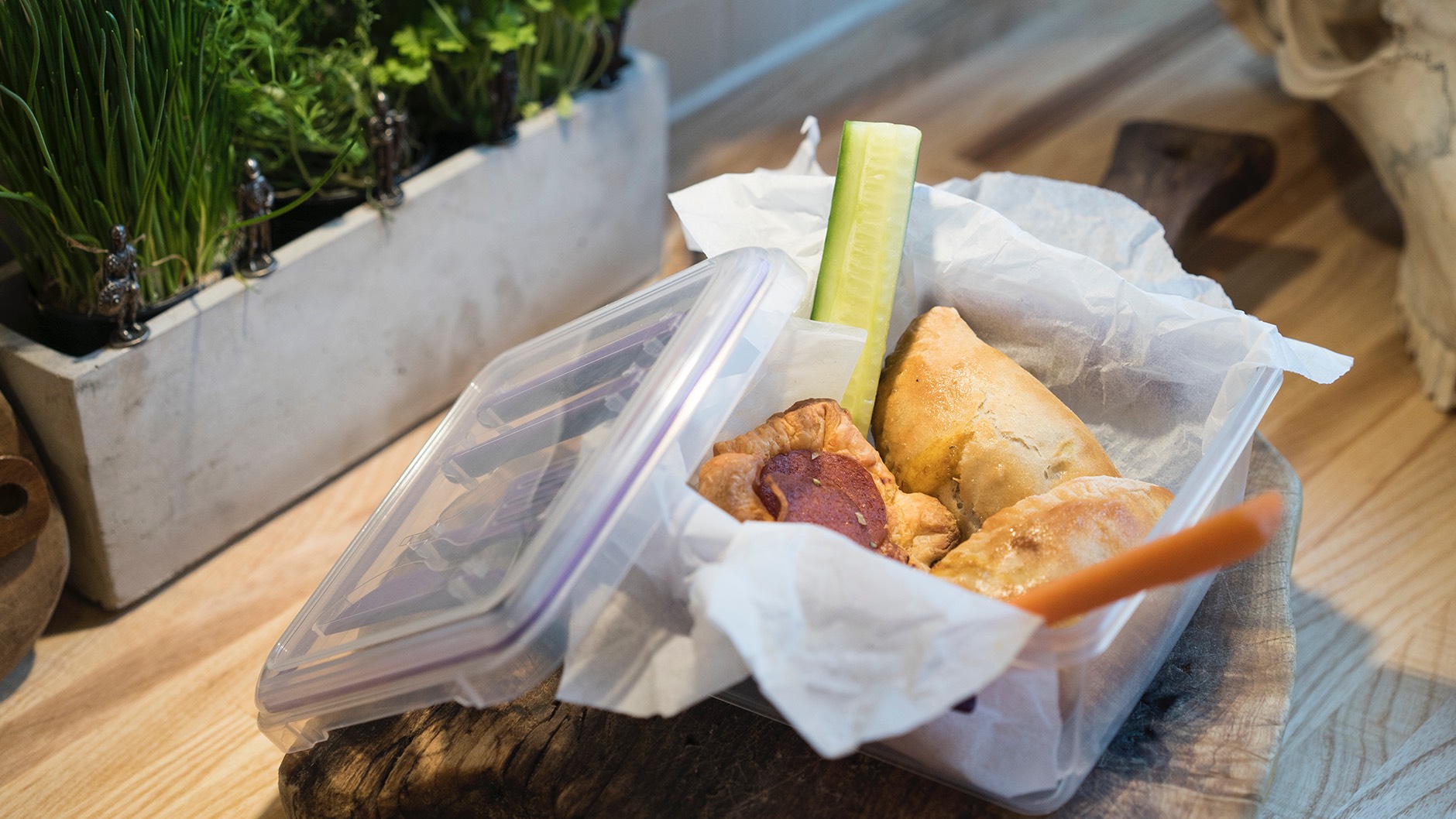 Madpakke med pirogger og pizzamuffins