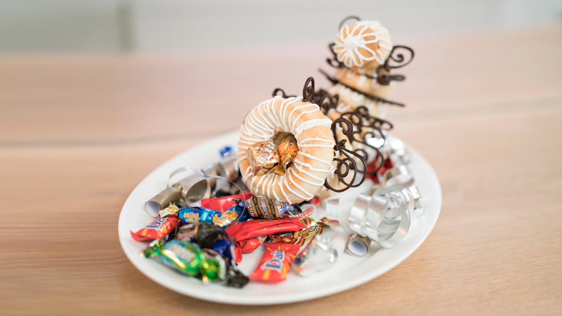 Overflødighedshorn med chokoladepynt