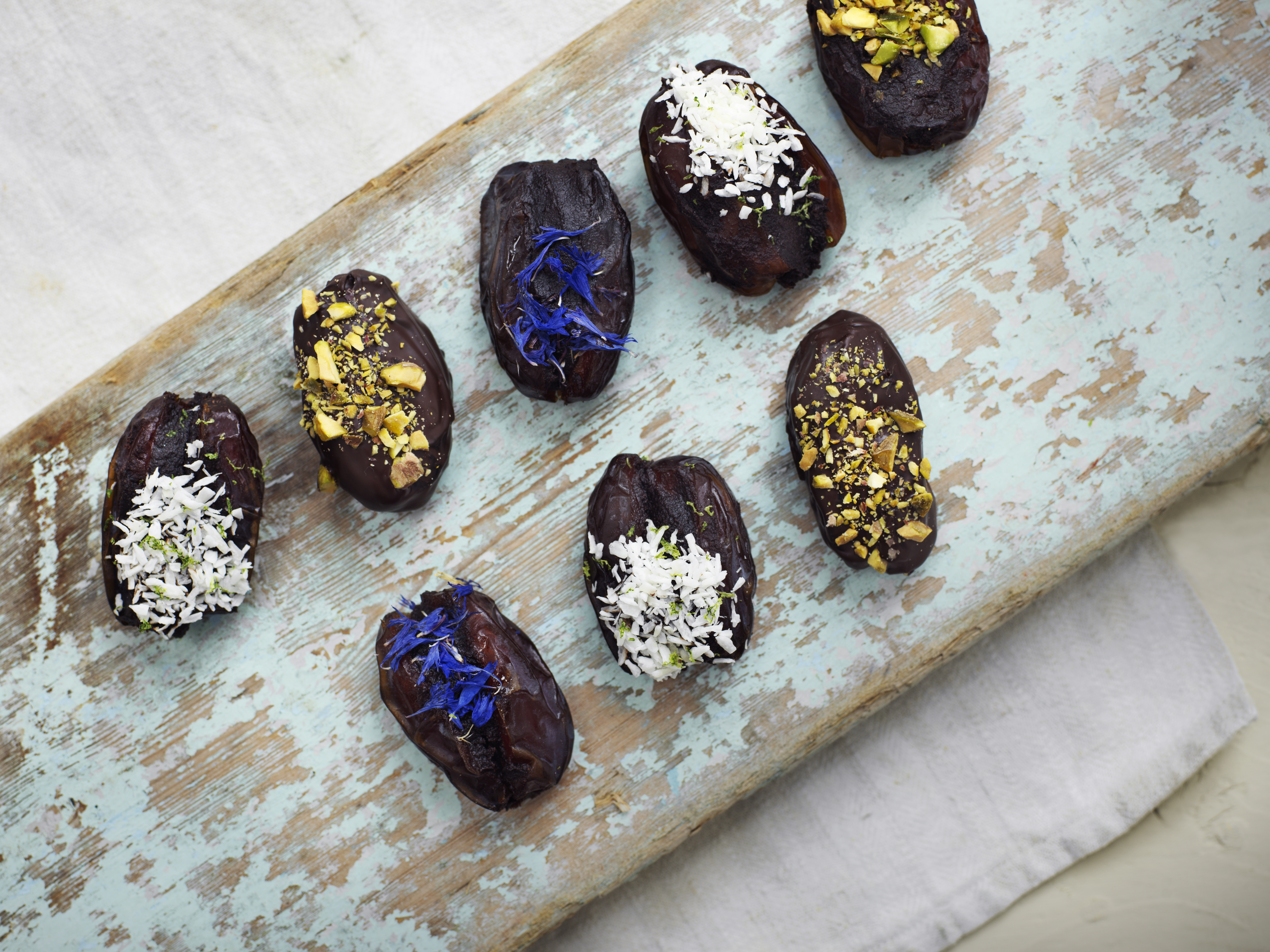 Dadler med chokolade