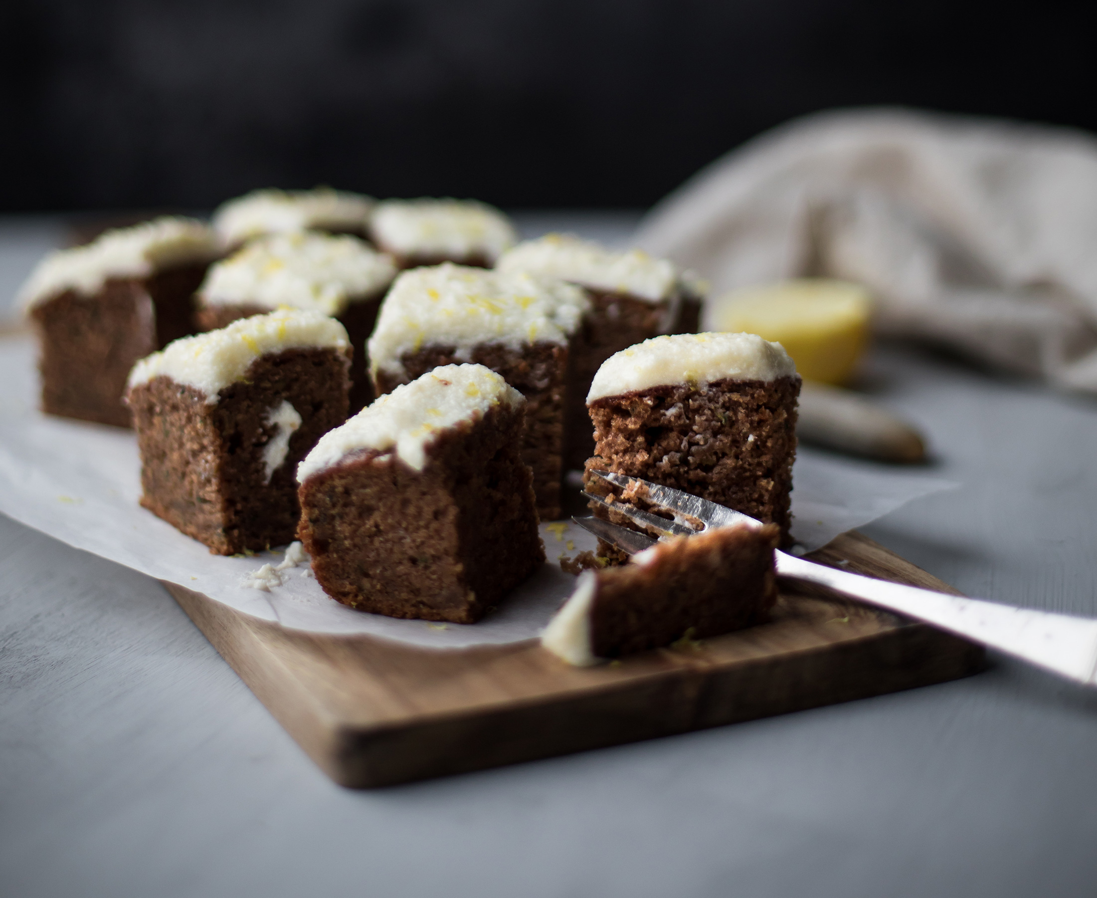 Squashkage med ostecreme