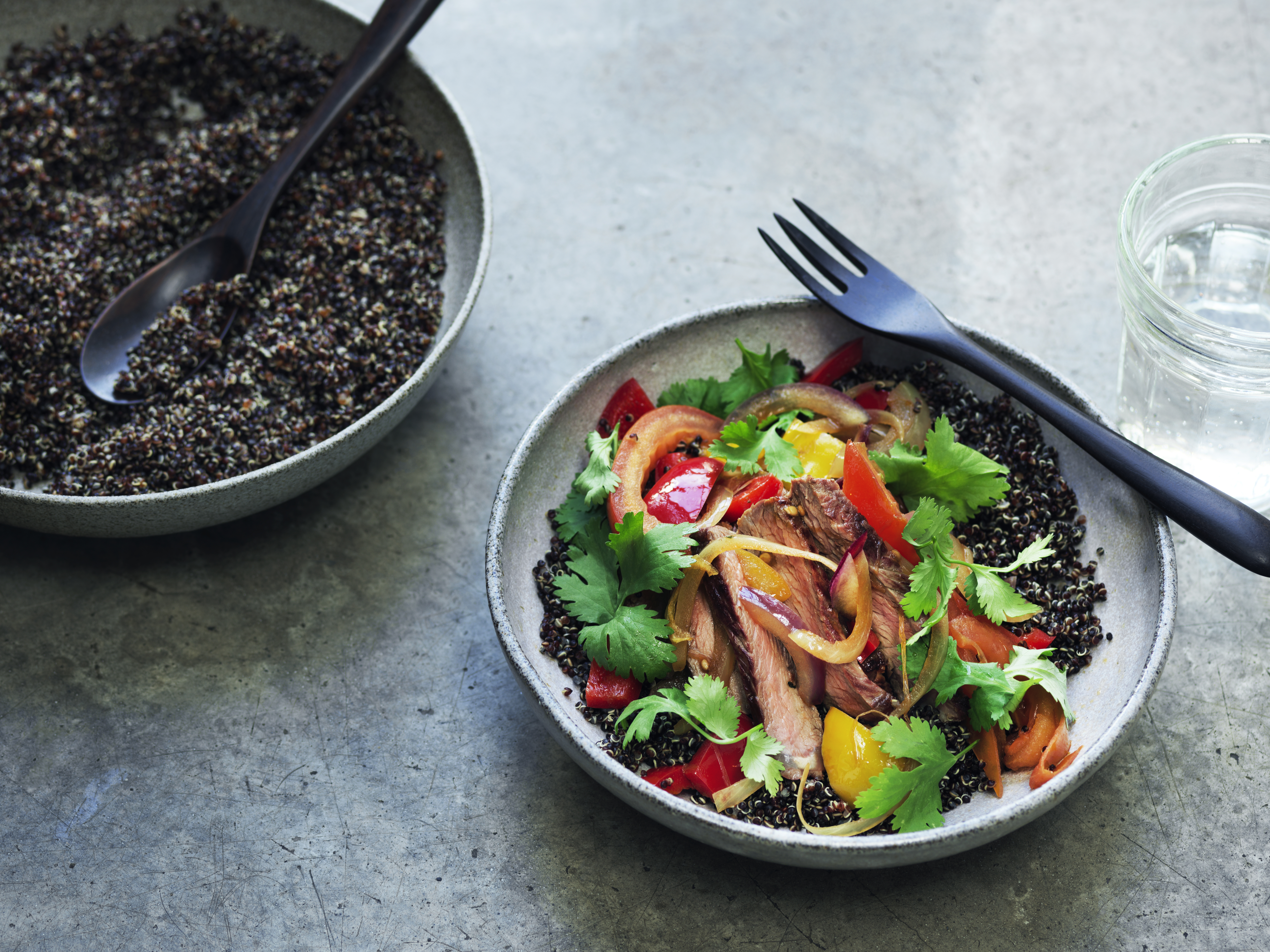 Lomo saltado med quinoa