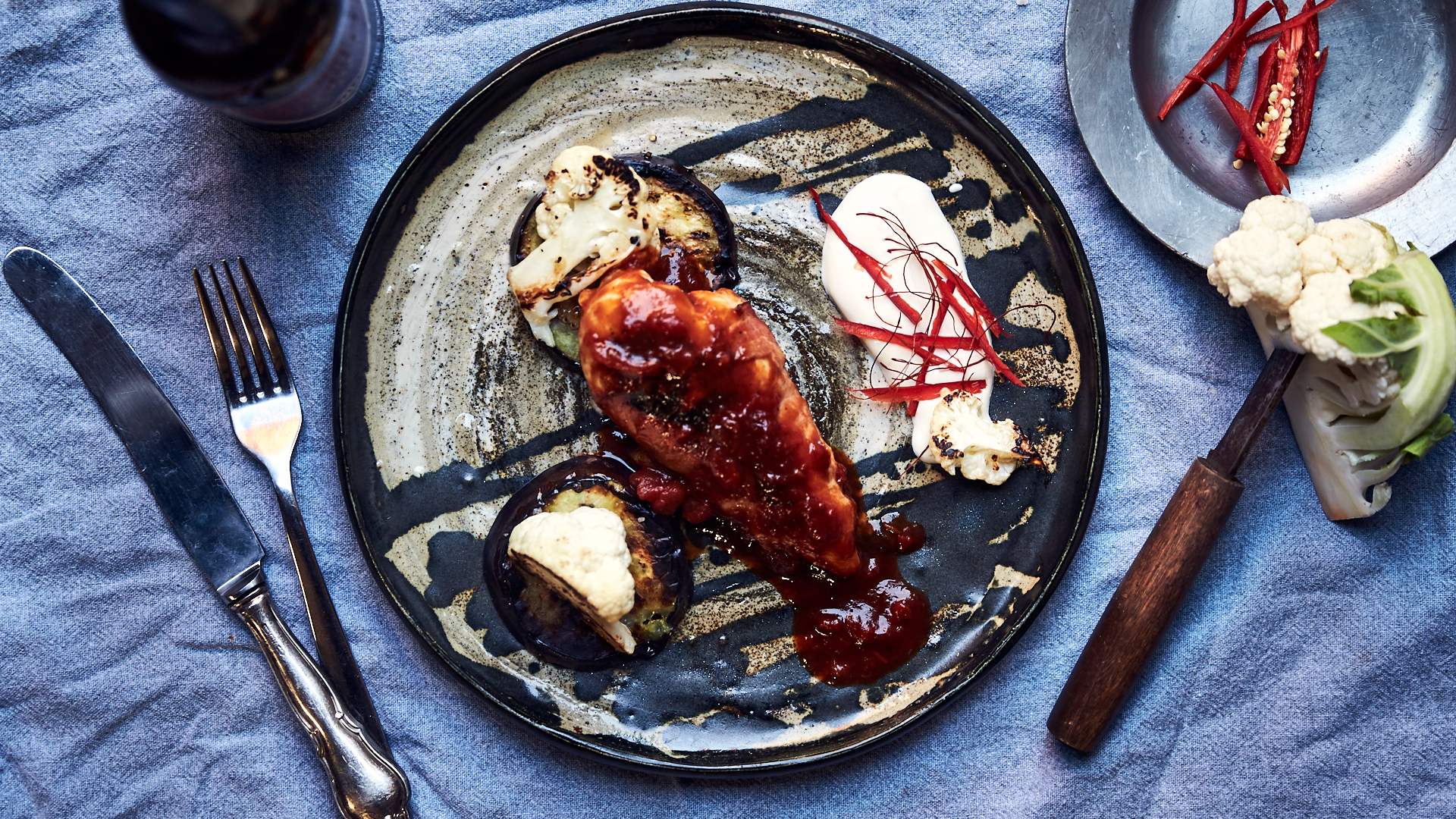 Kylling i skinkesvøb med BBQ marinade