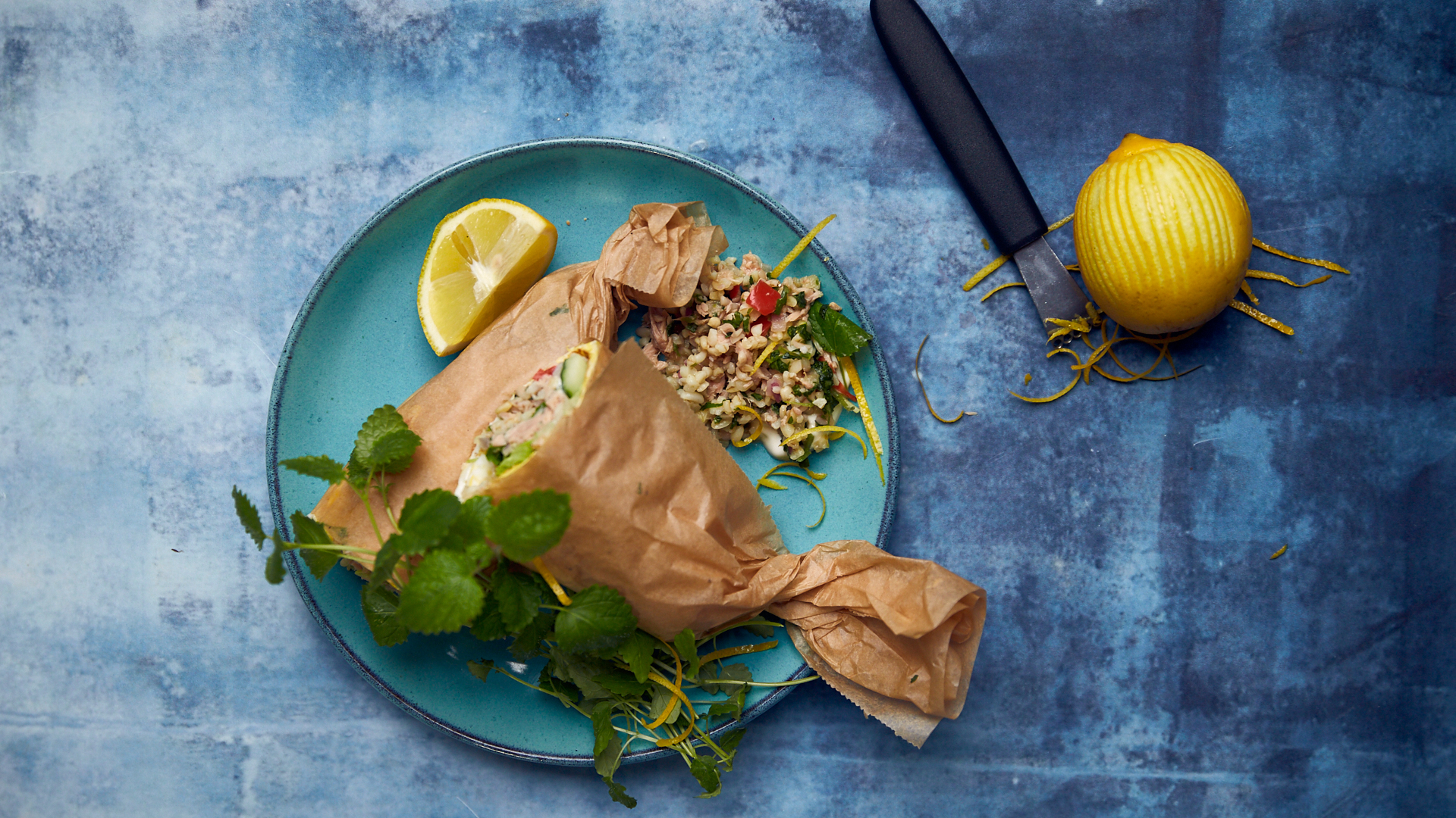 Æggewrap med tunsalat og skyr
