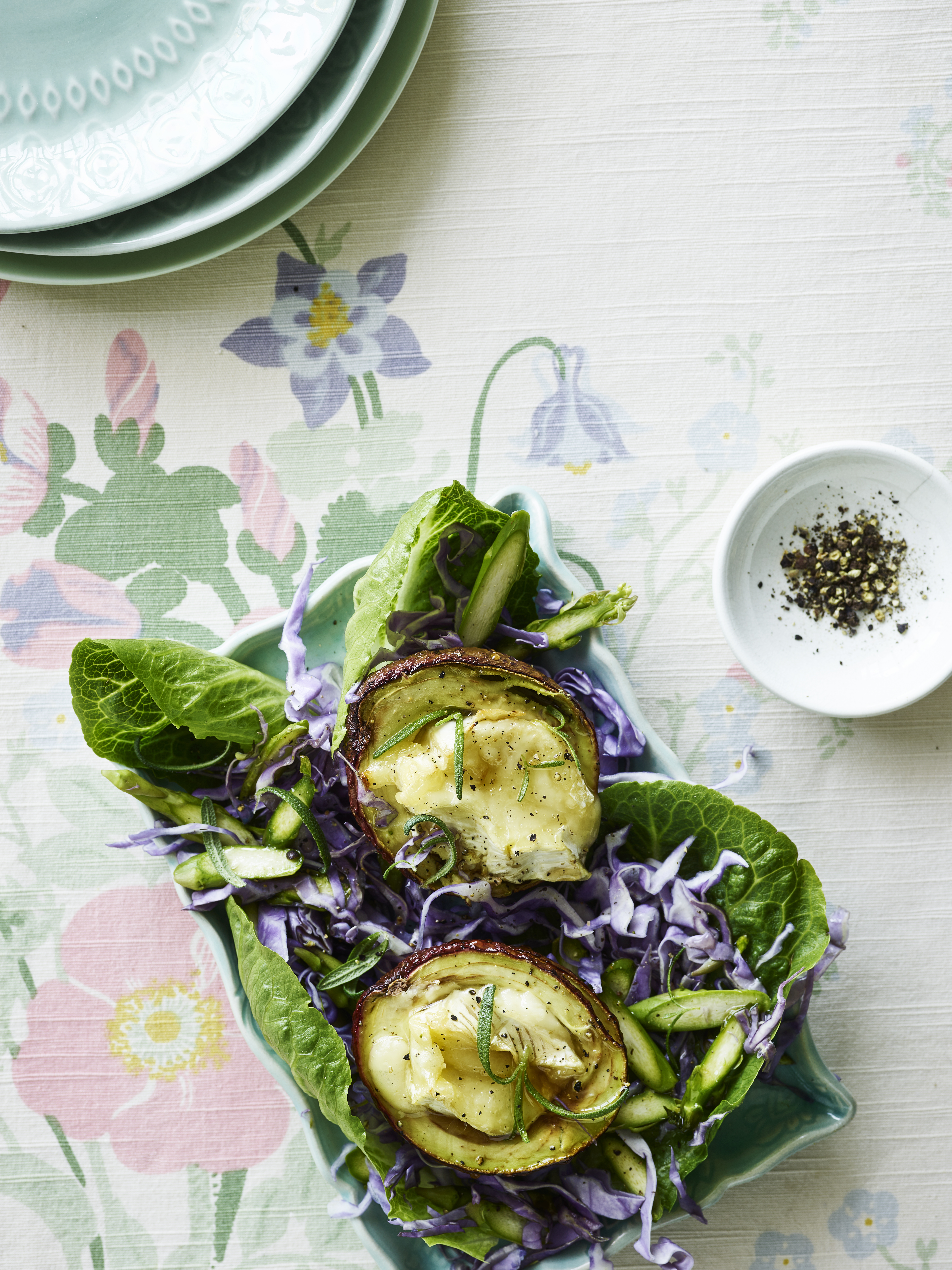 Bagt avocado med brieost