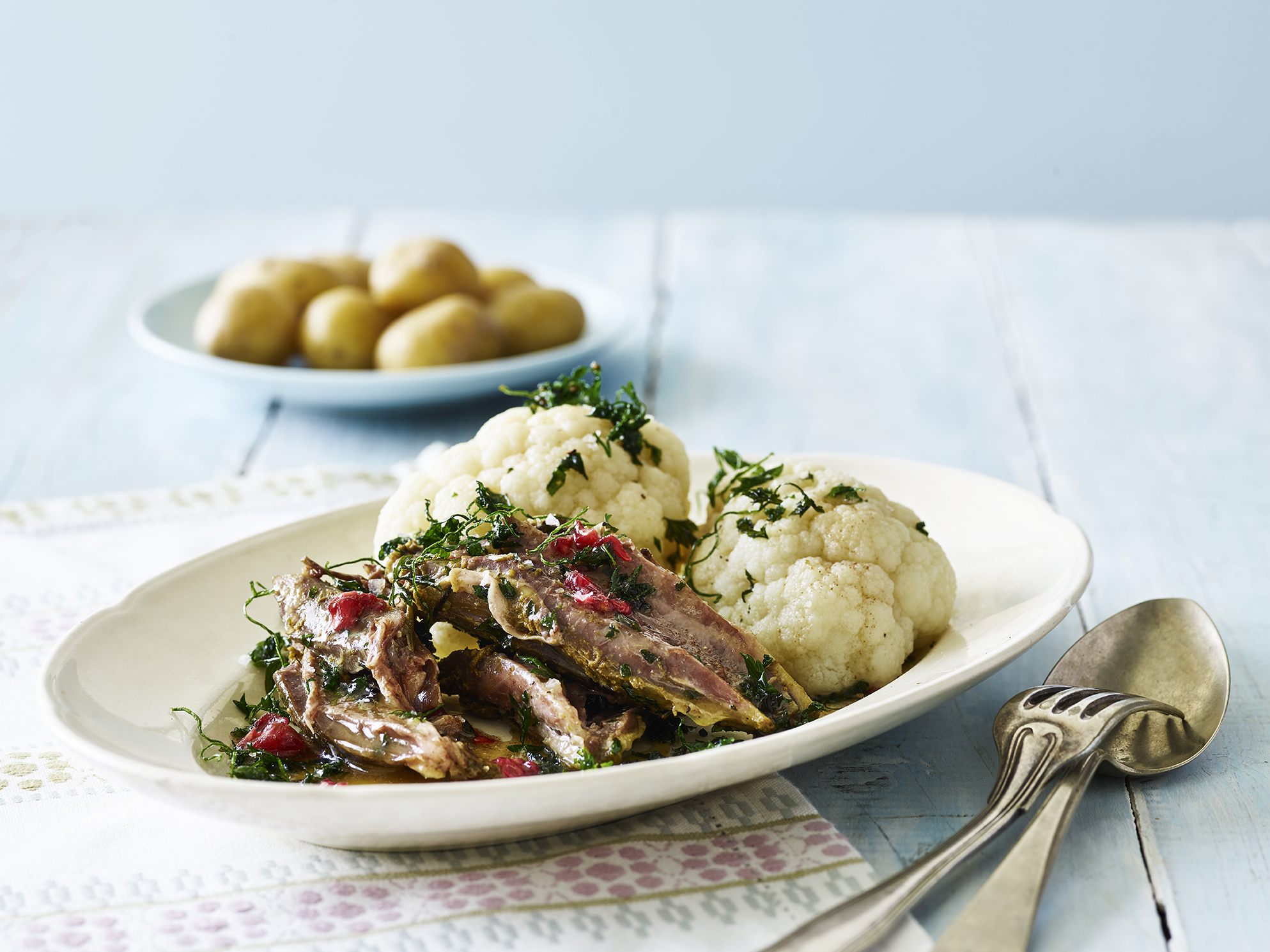 Lammeskank med hindbær i brunet smør