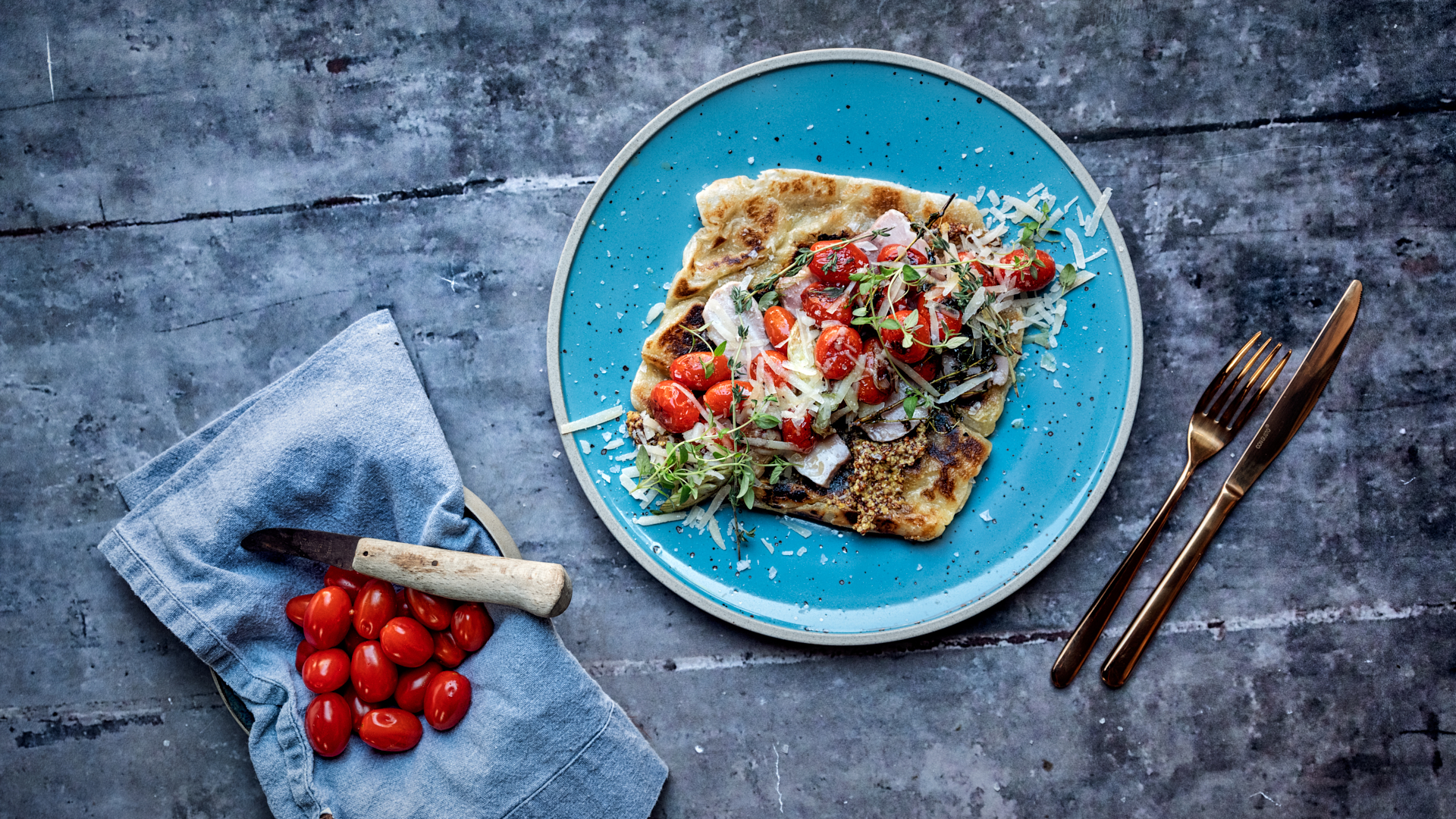Pizza på sprød butterdej