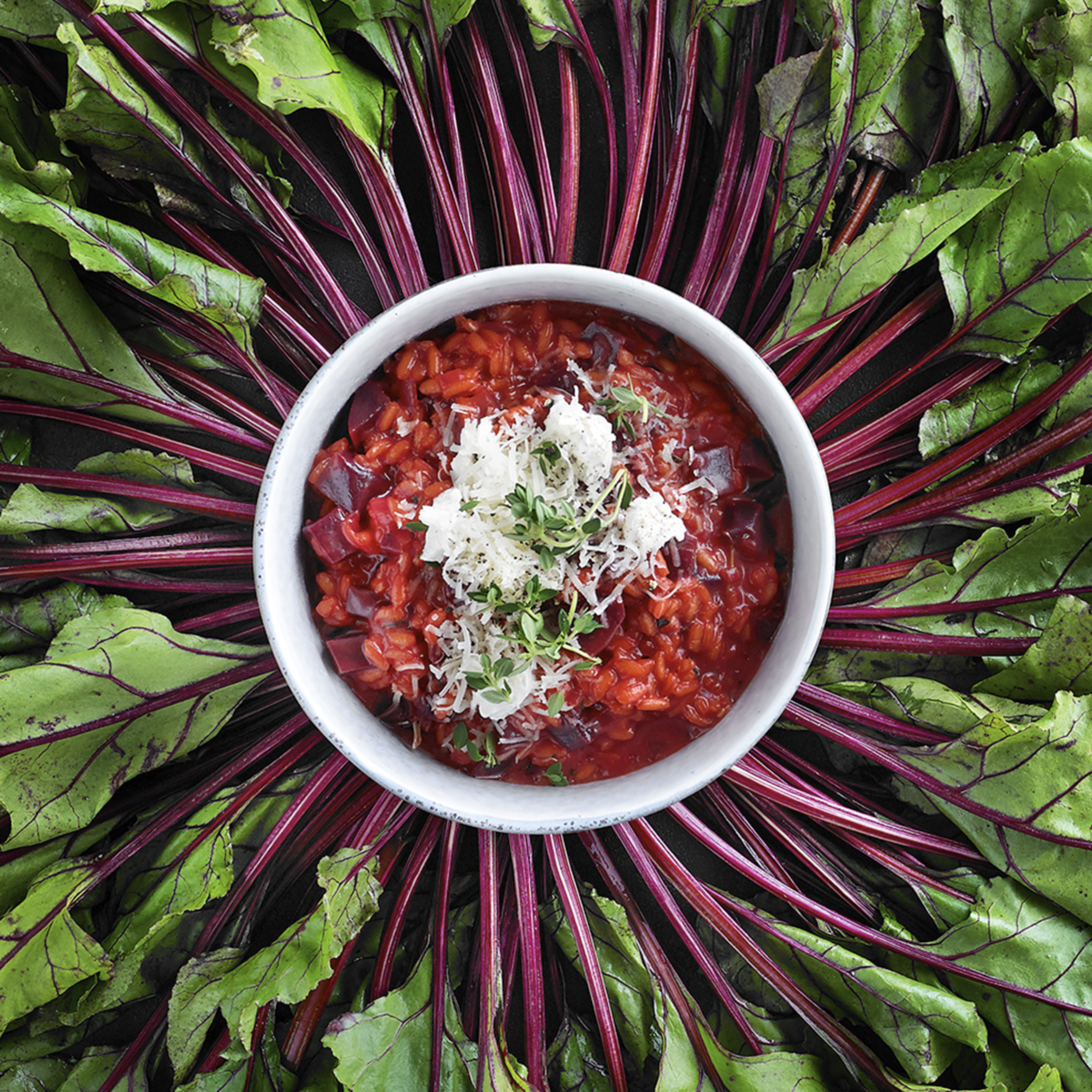 Rødbederisotto med gedeost