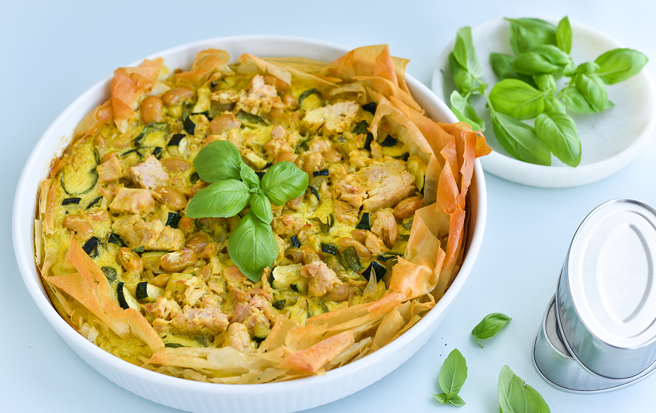 Tuntærte med squash og karry