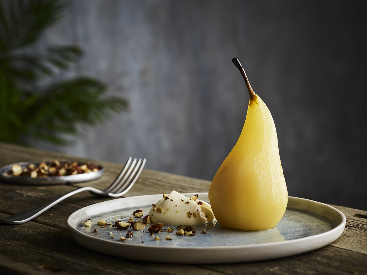 Citron- og kardemommesyltede pærer