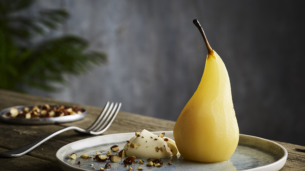 Citron og kardemommesyltede pærer
