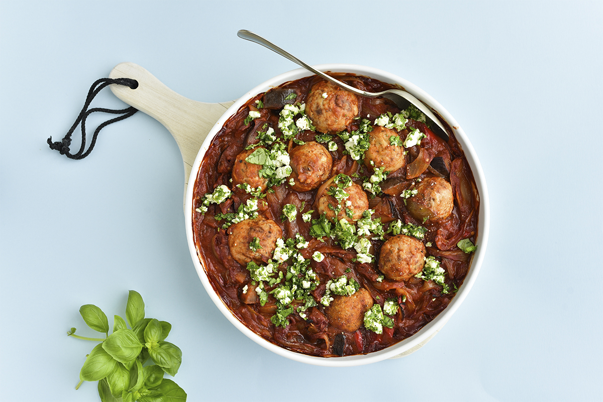 Kødboller i ratatouille