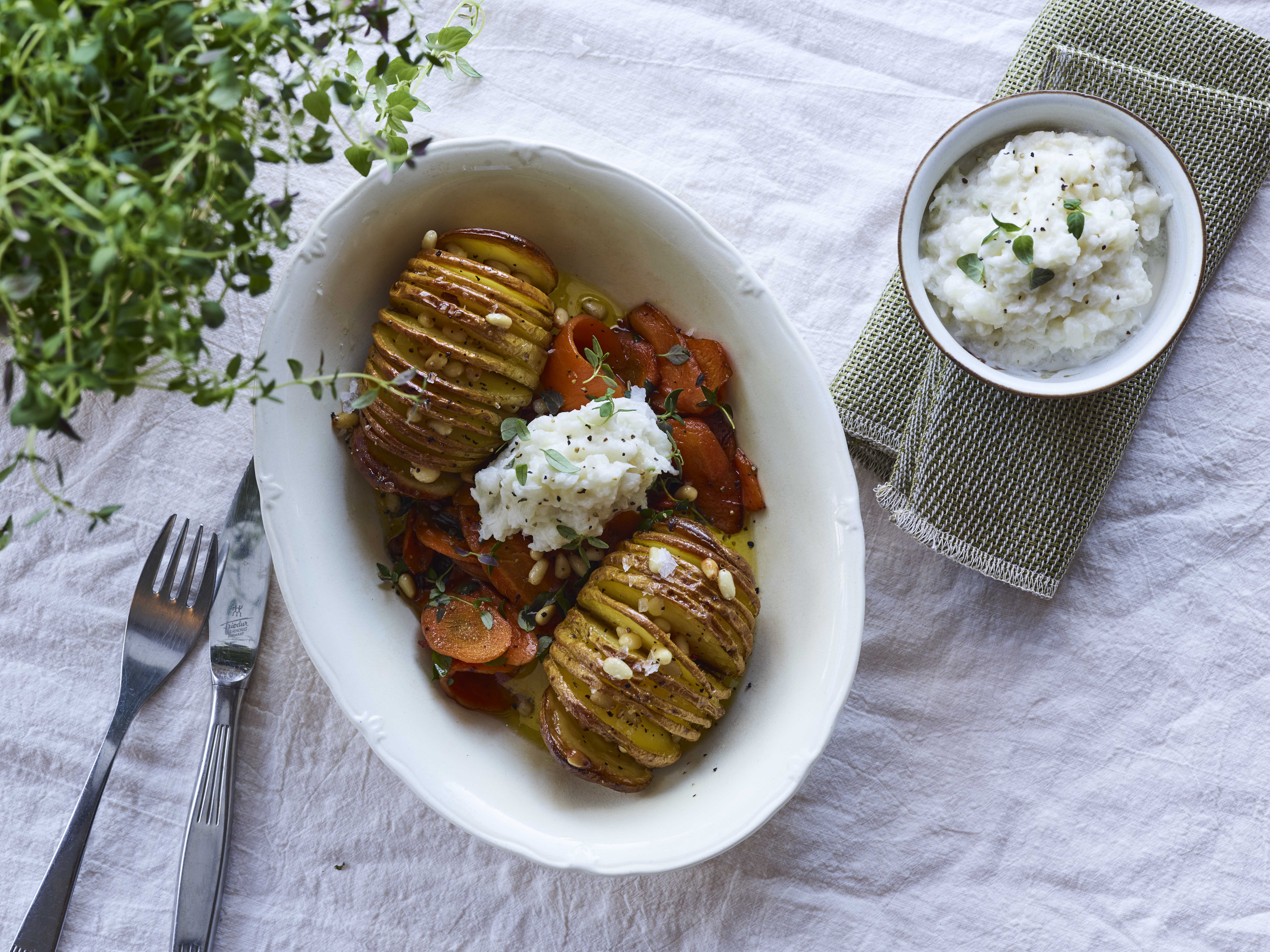 Hasselbackkartofler de luxe