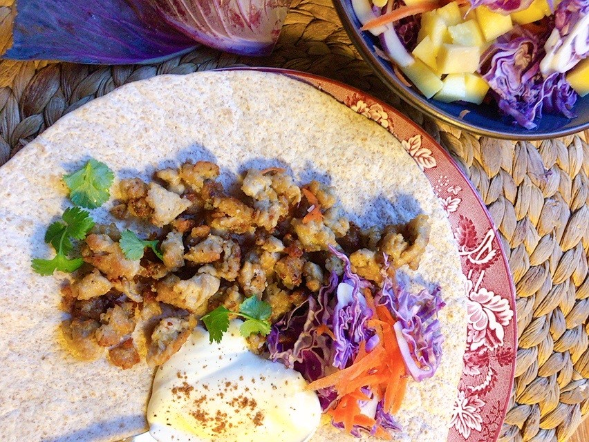 Wraps med kylling og mangosalat