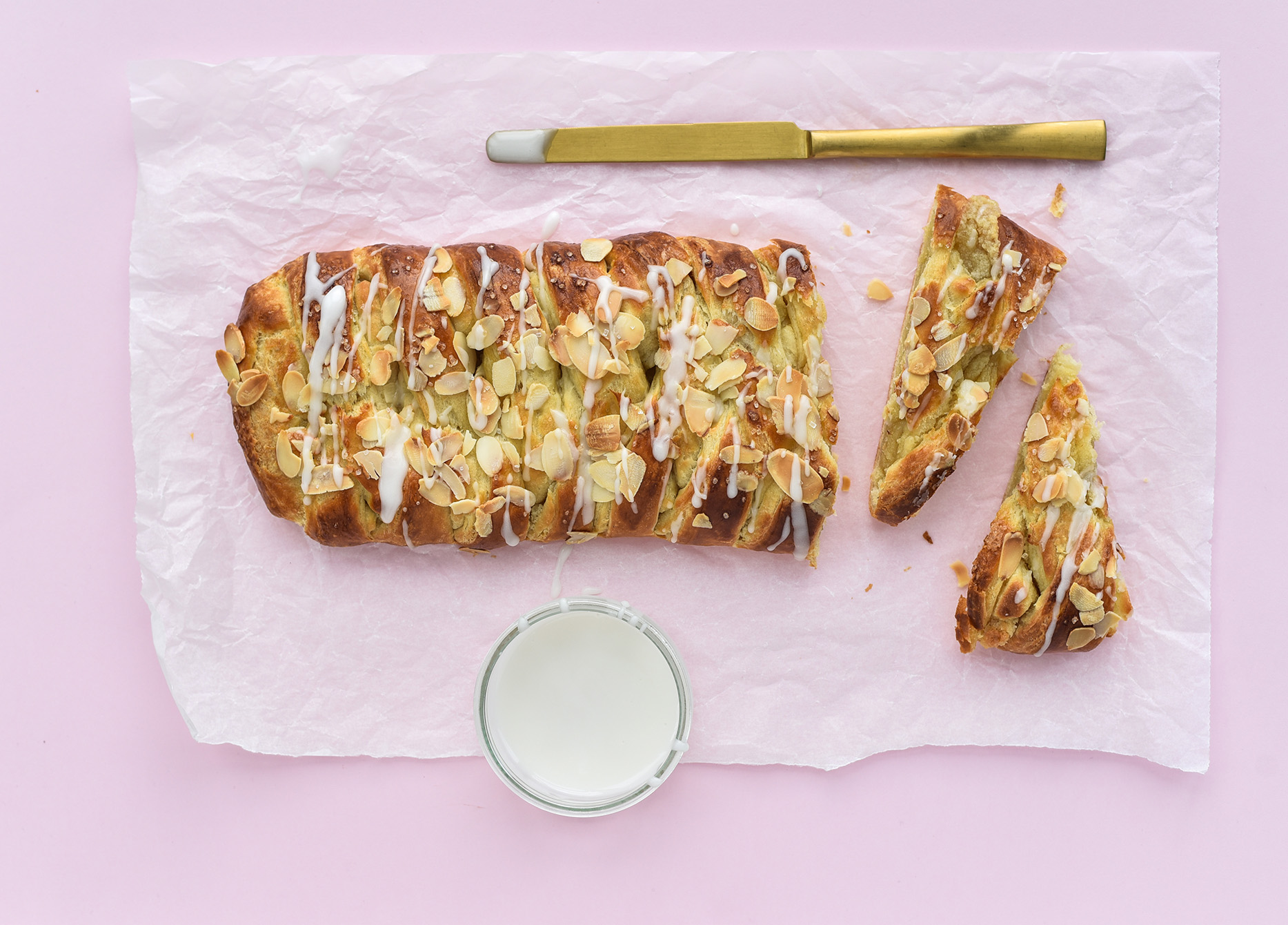 Citronkringle med marcipanremonce