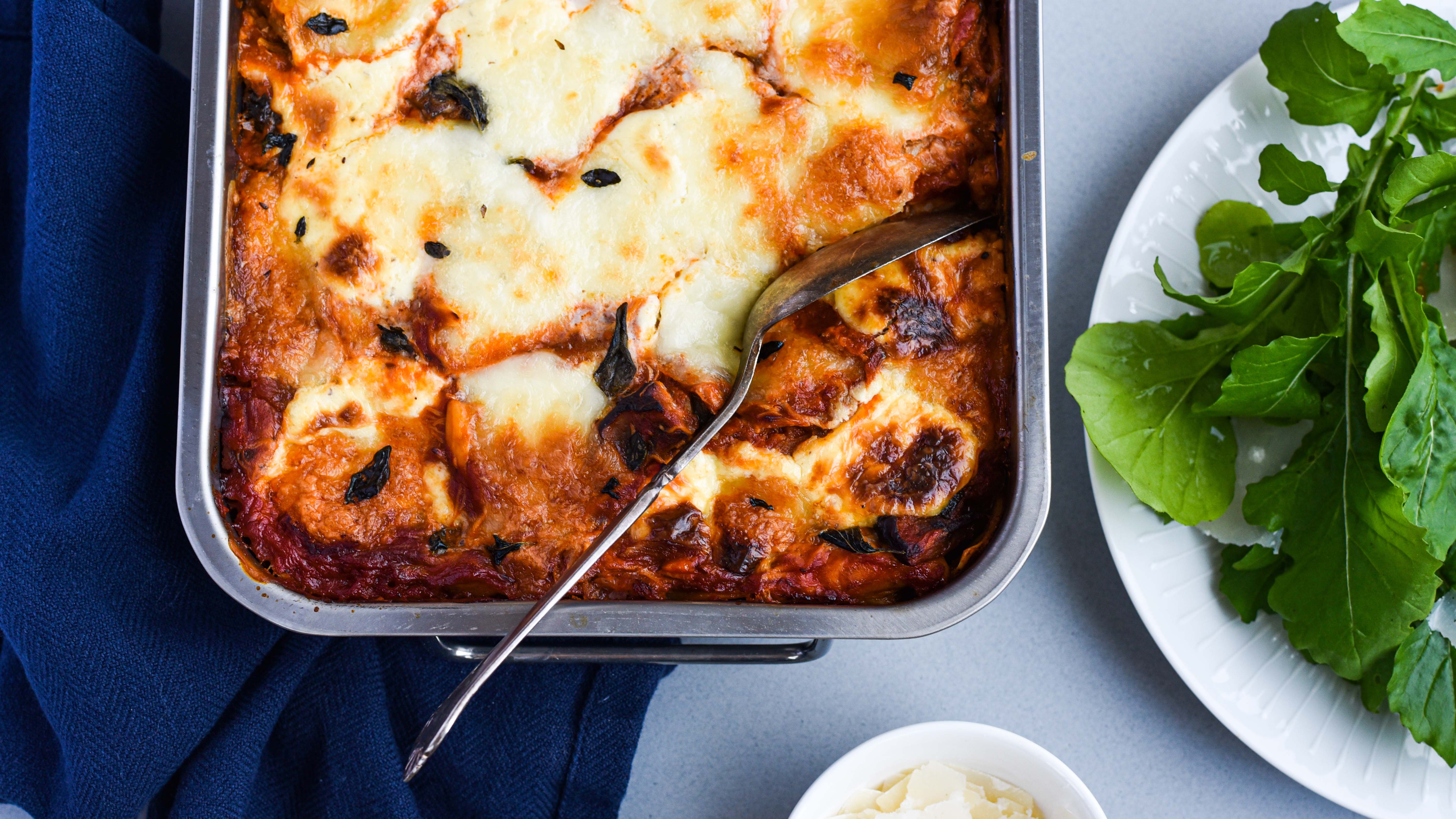 Kyllingelasagne med friske pastaplader