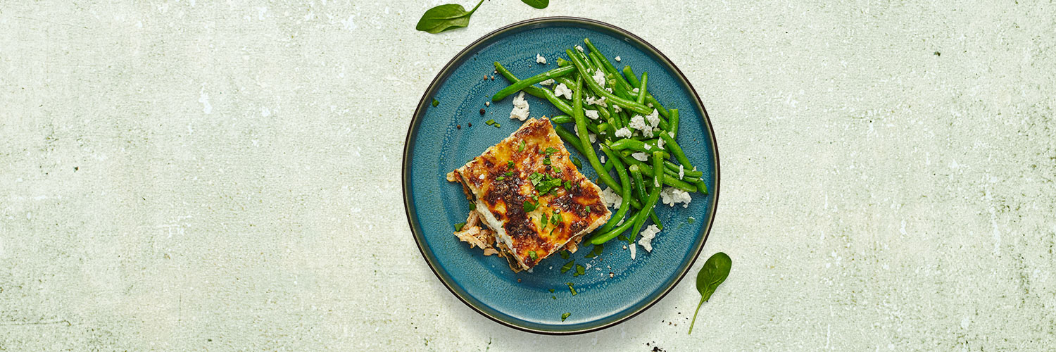 Lasagne med laks og spinat