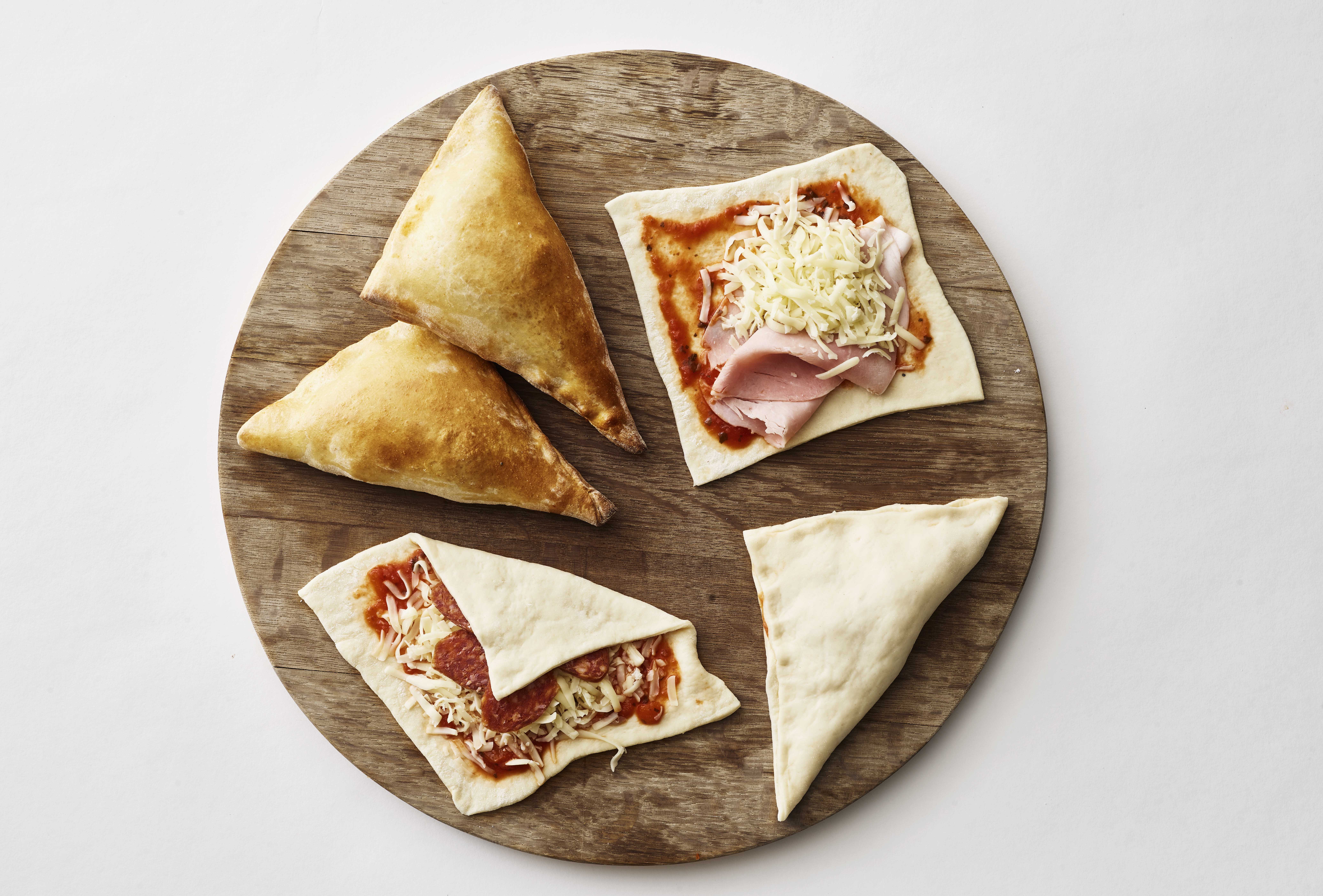 Hurtige pizzatrekanter