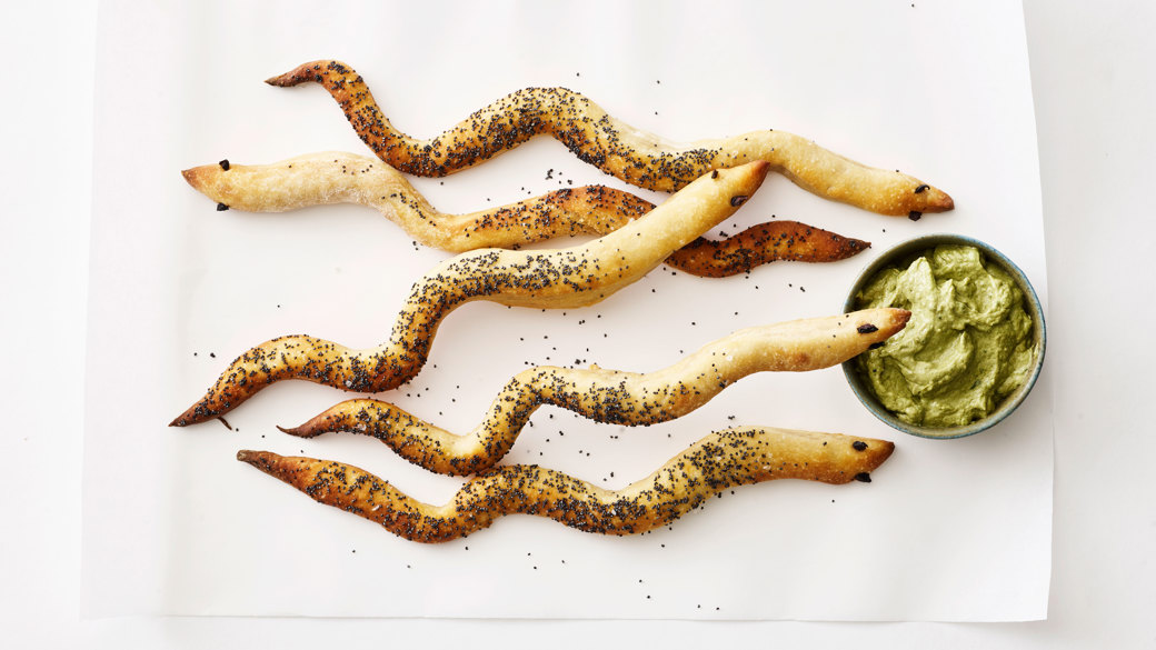 Sprøde slanger med blå birkes