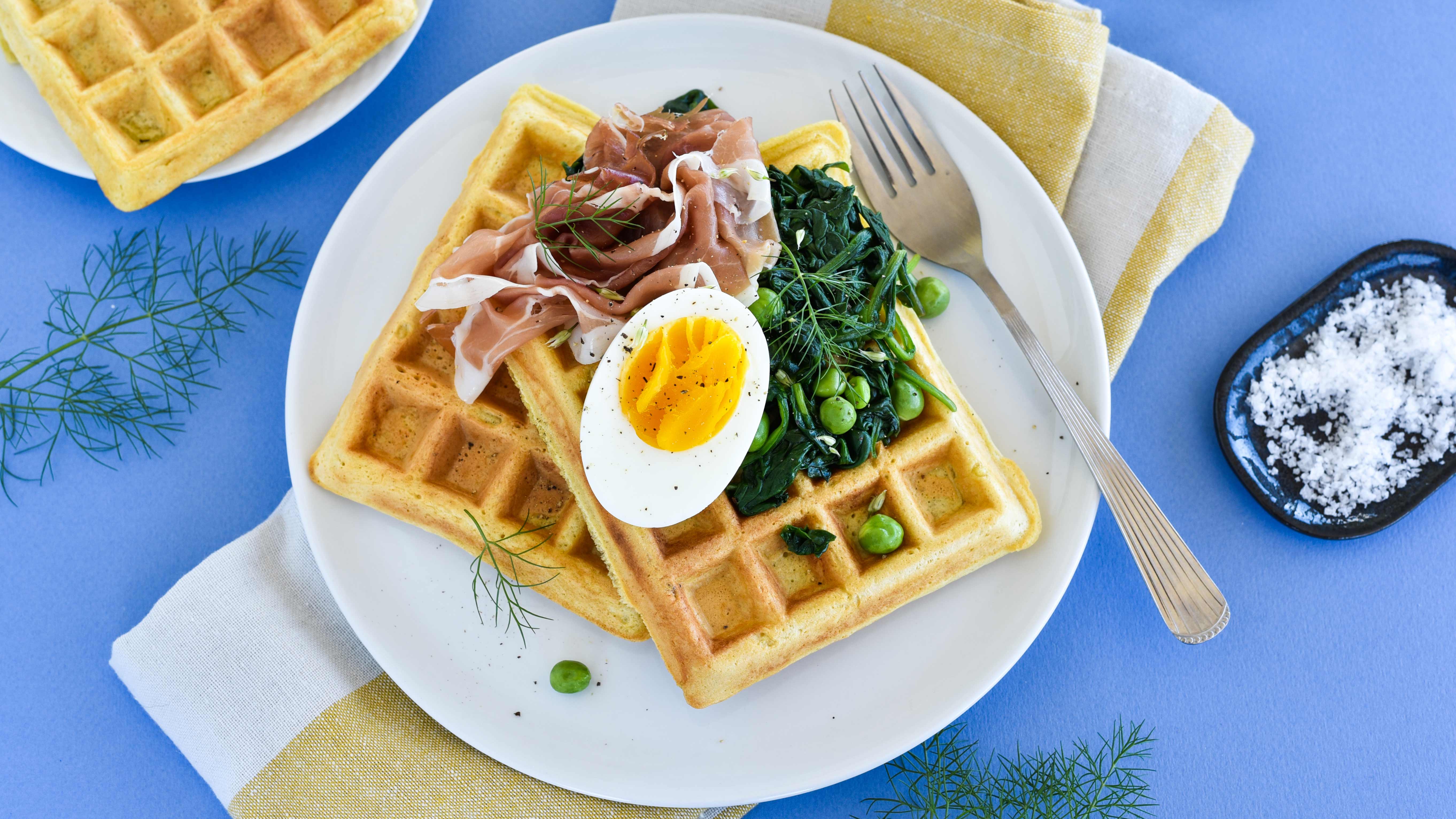 Salte kærnemælksvafler