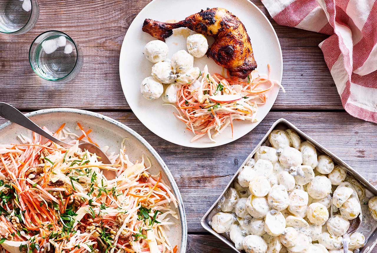 Den bedste kartoffelsalat & coleslaw
