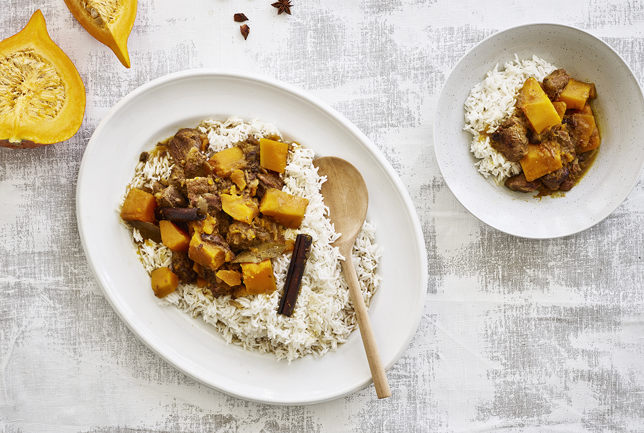 Tagine med lam og græskar