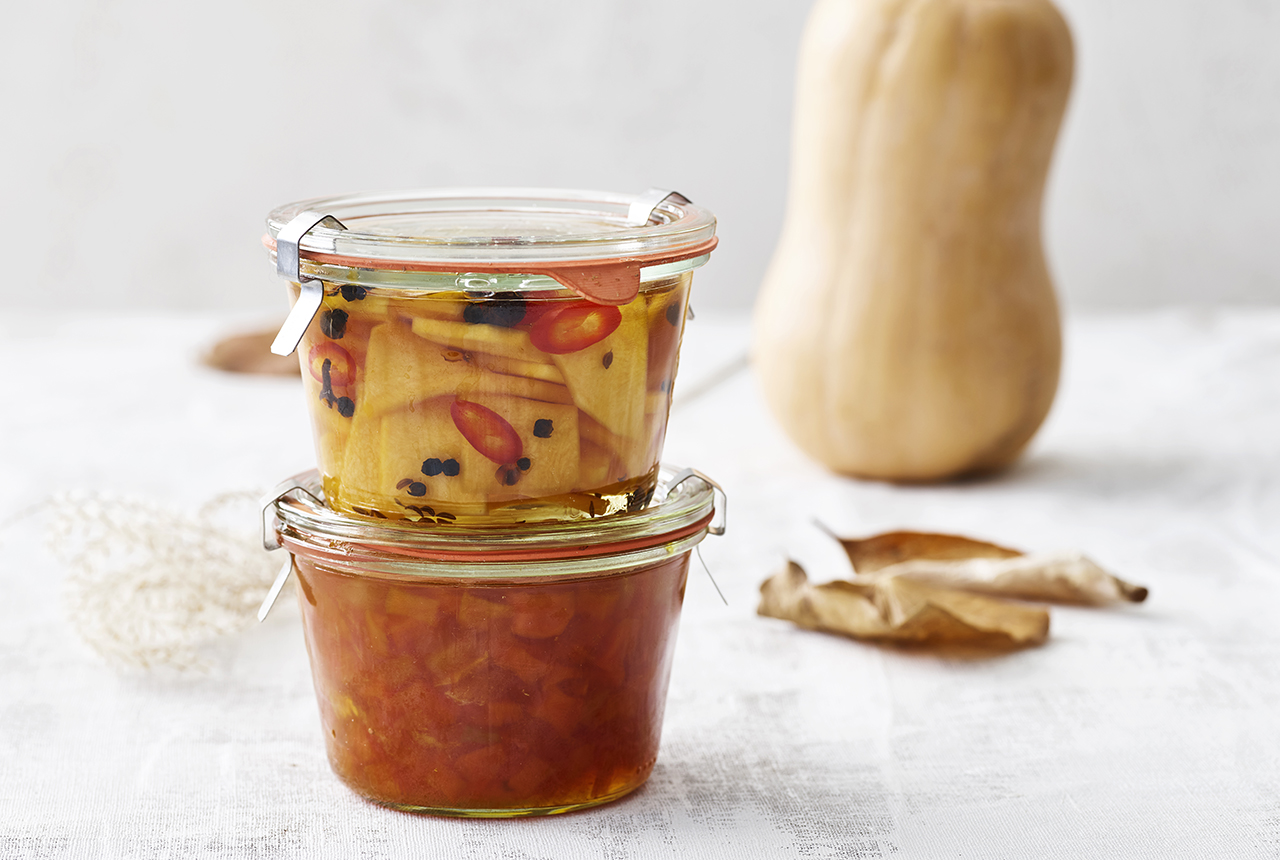 Syltet græskar og krydret græskarmarmelade