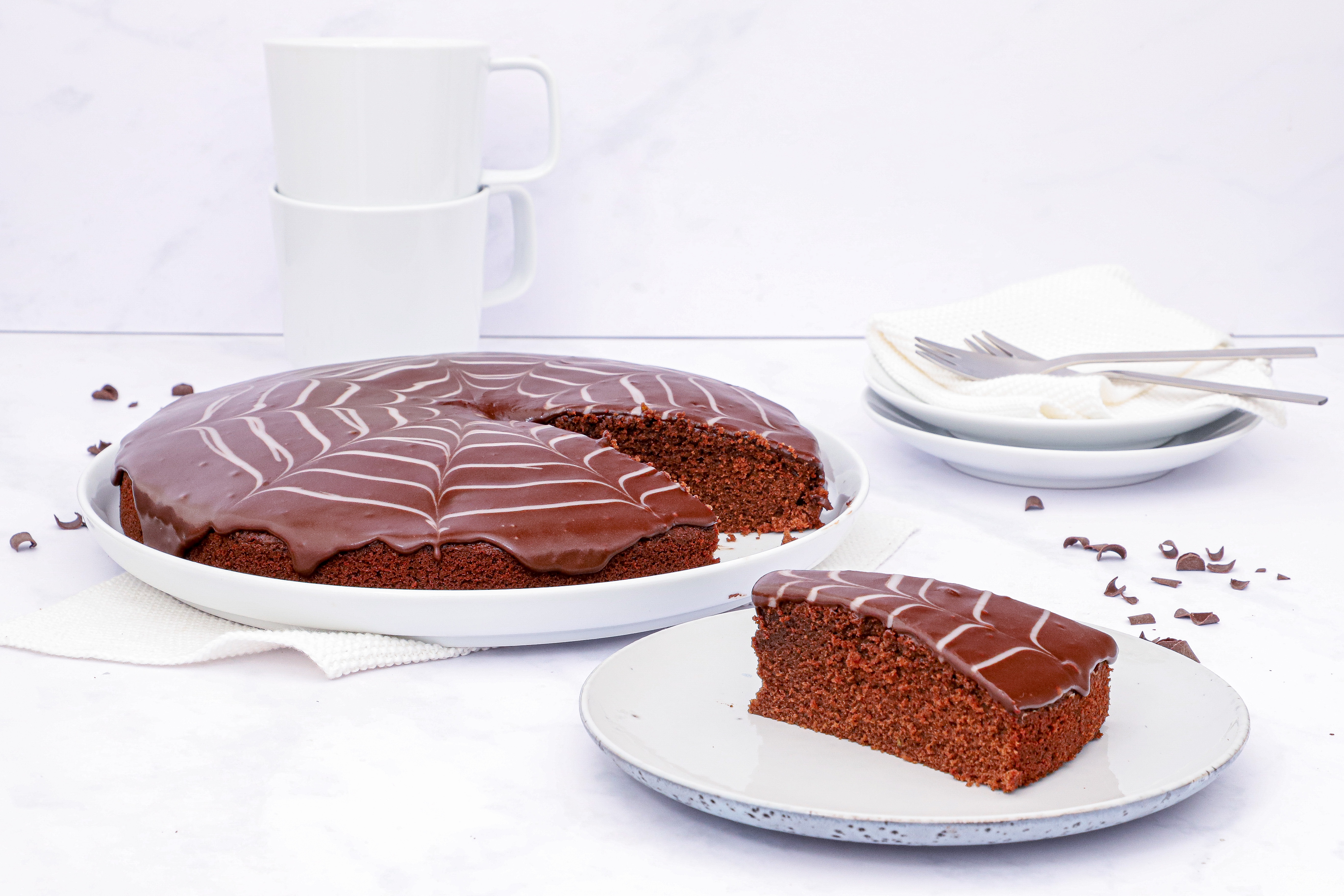 Halloween chokoladekage med appelsin