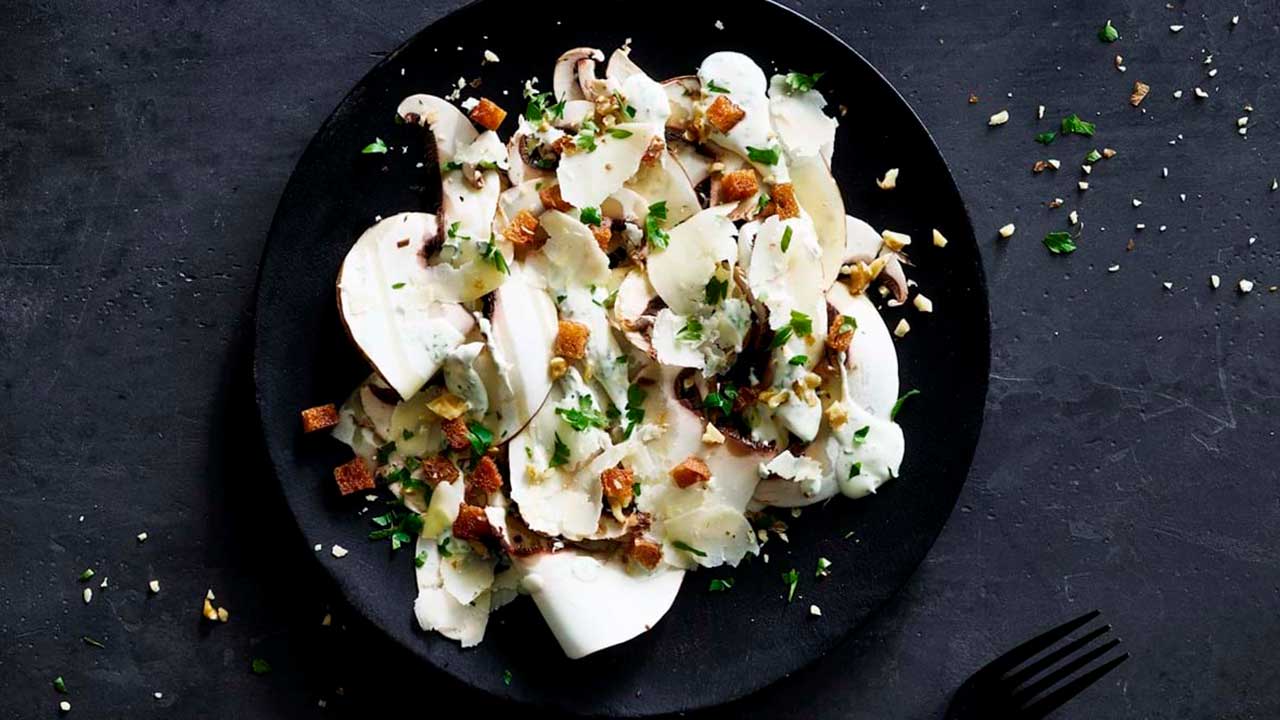 Carpaccio af portobello