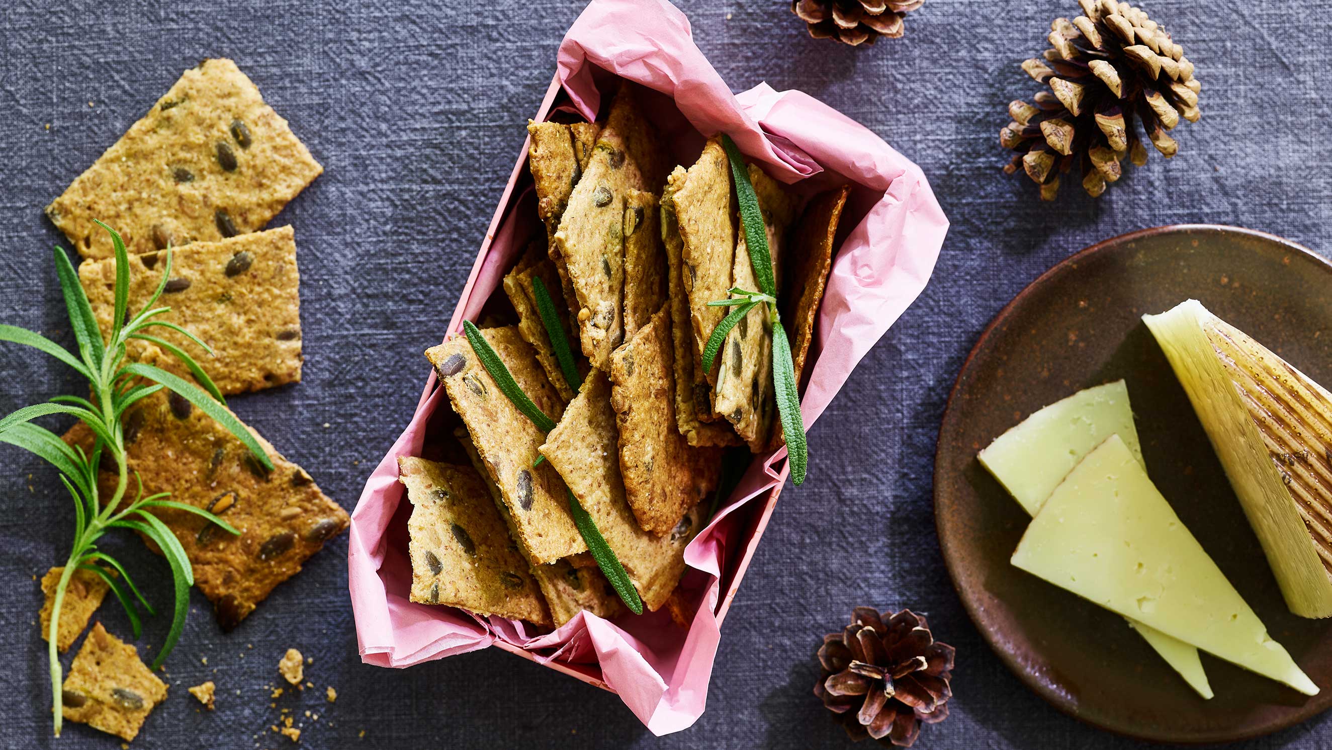 Rosmarinknækbrød til ost