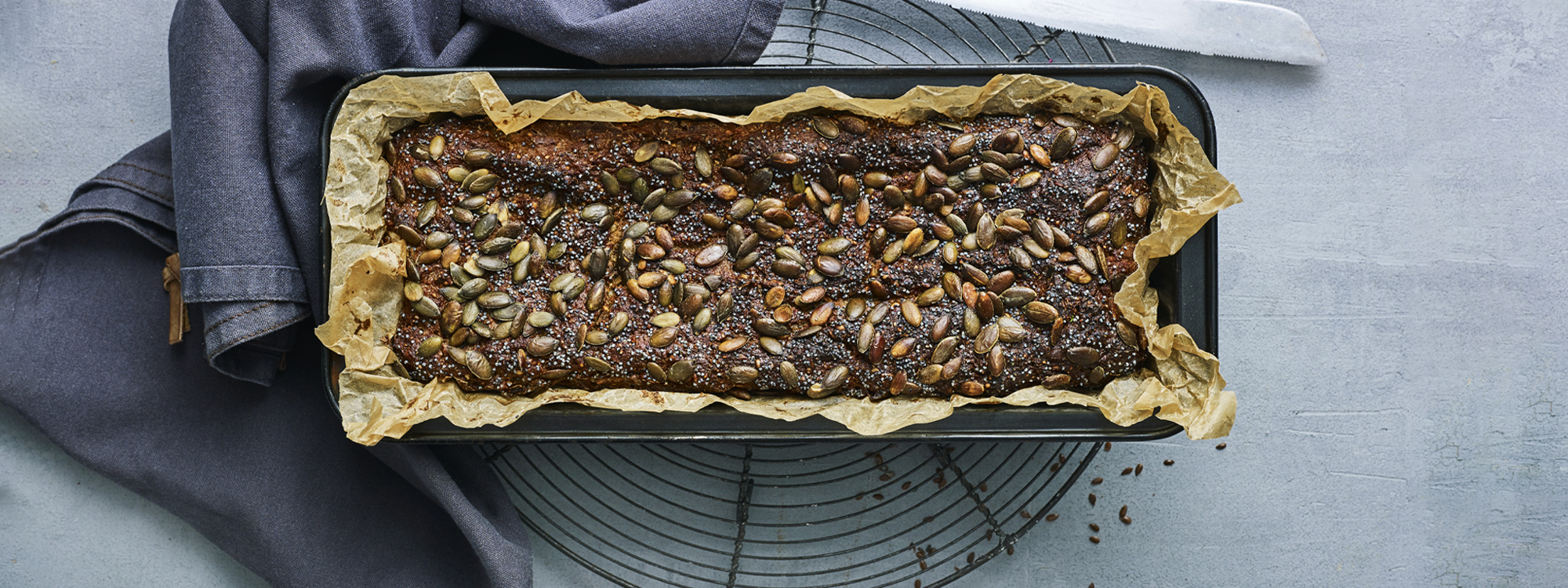 Rugbrød med kerner uden surdej