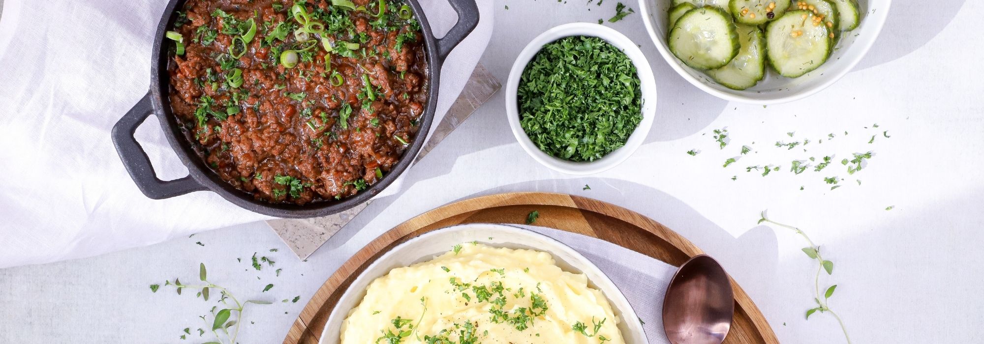 Millionbøf med kartoffelmos