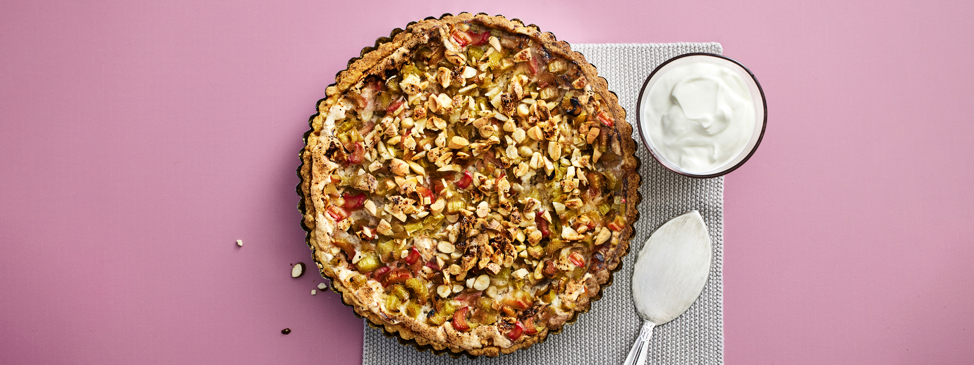 Rabarbertærte med marcipan