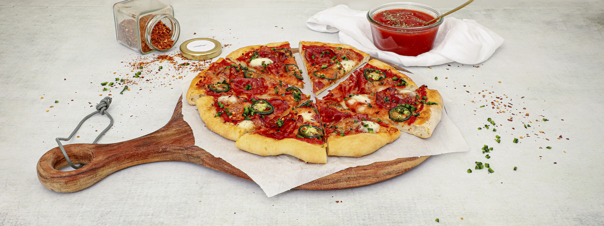 Pizza Diavolo - Pizza med stærk salami og chili