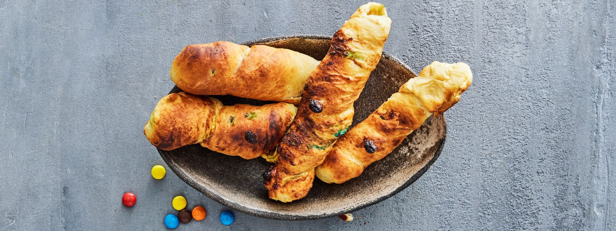 Snobrød med Smarties