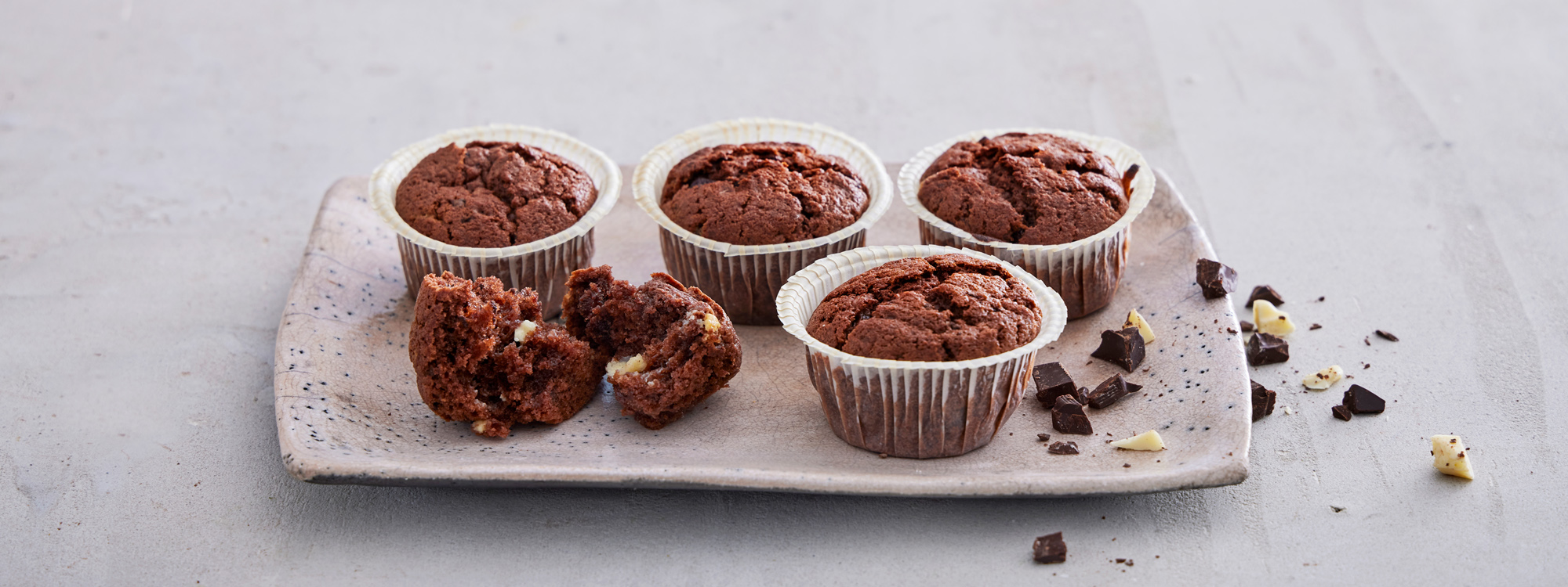 Chokolademuffins - Triple chocolate