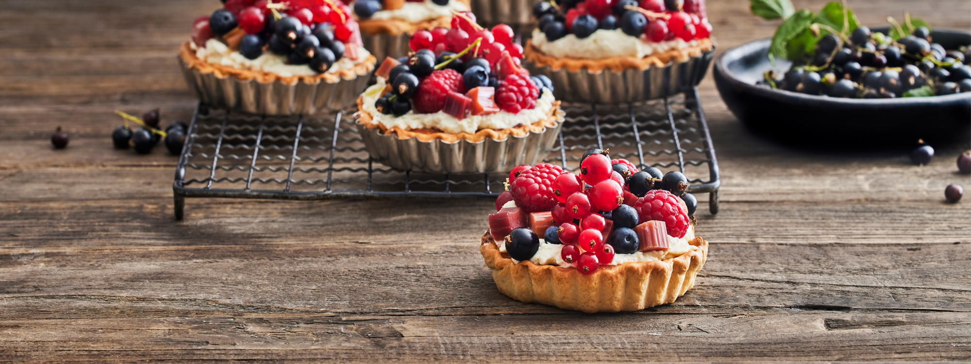 Bærtærter med creme