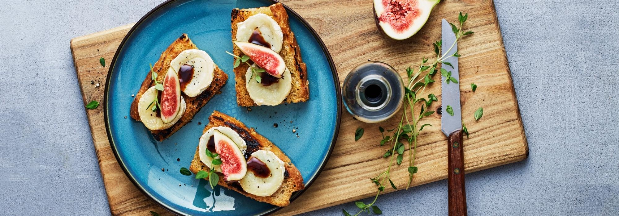 Bruschetta med gedeost og figen