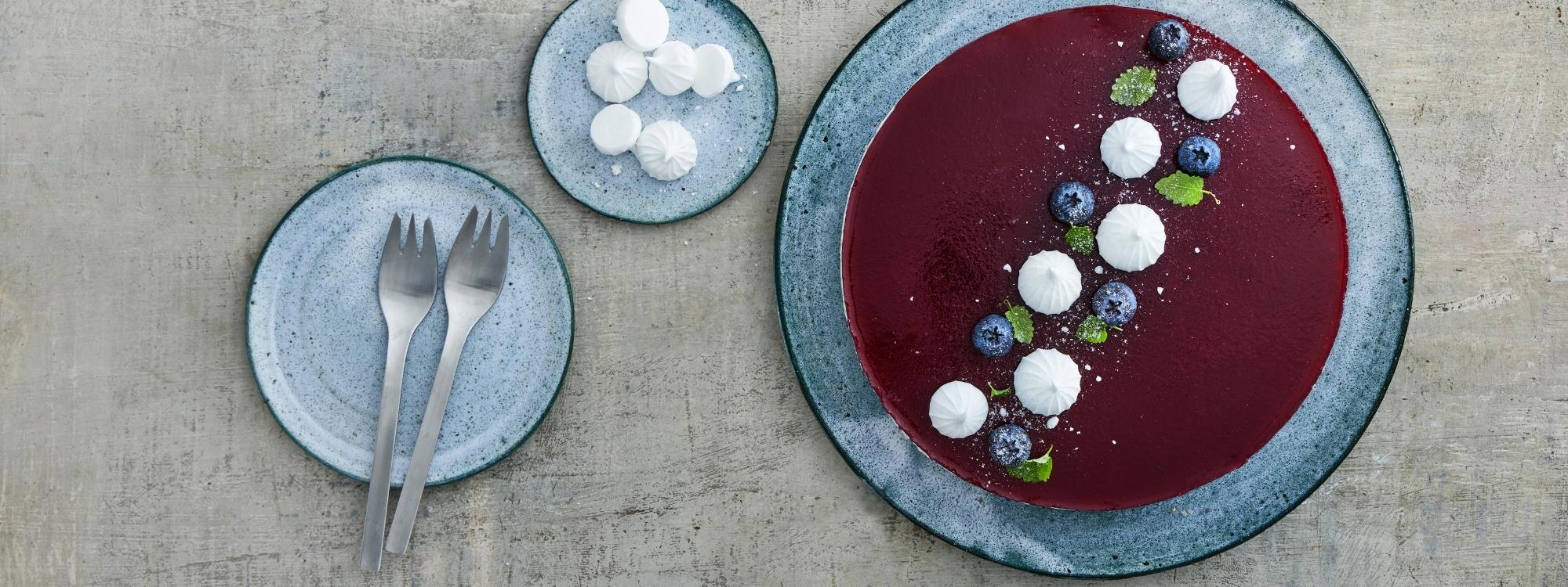 Cheesecake med blåbær