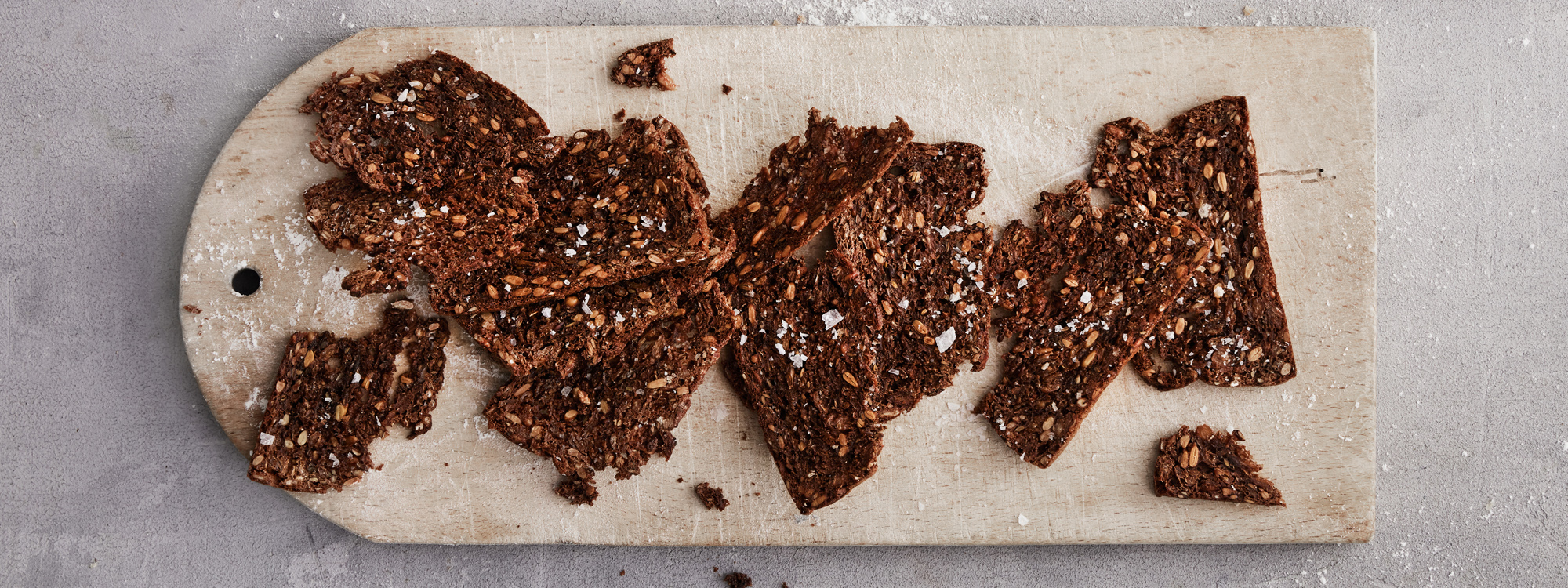 Sprøde rugbrødschips